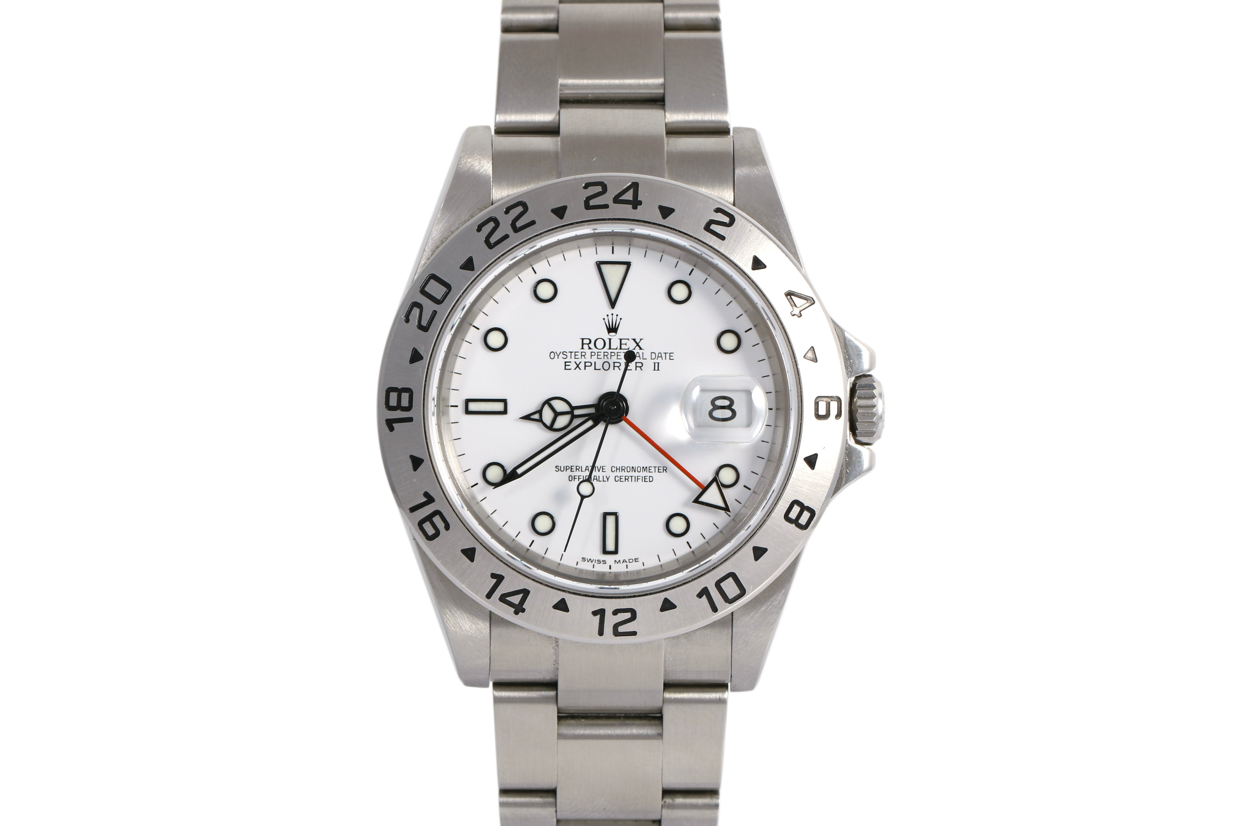 2006 Rolex Explorer II 40mm No Holes Case - 16570 (White)