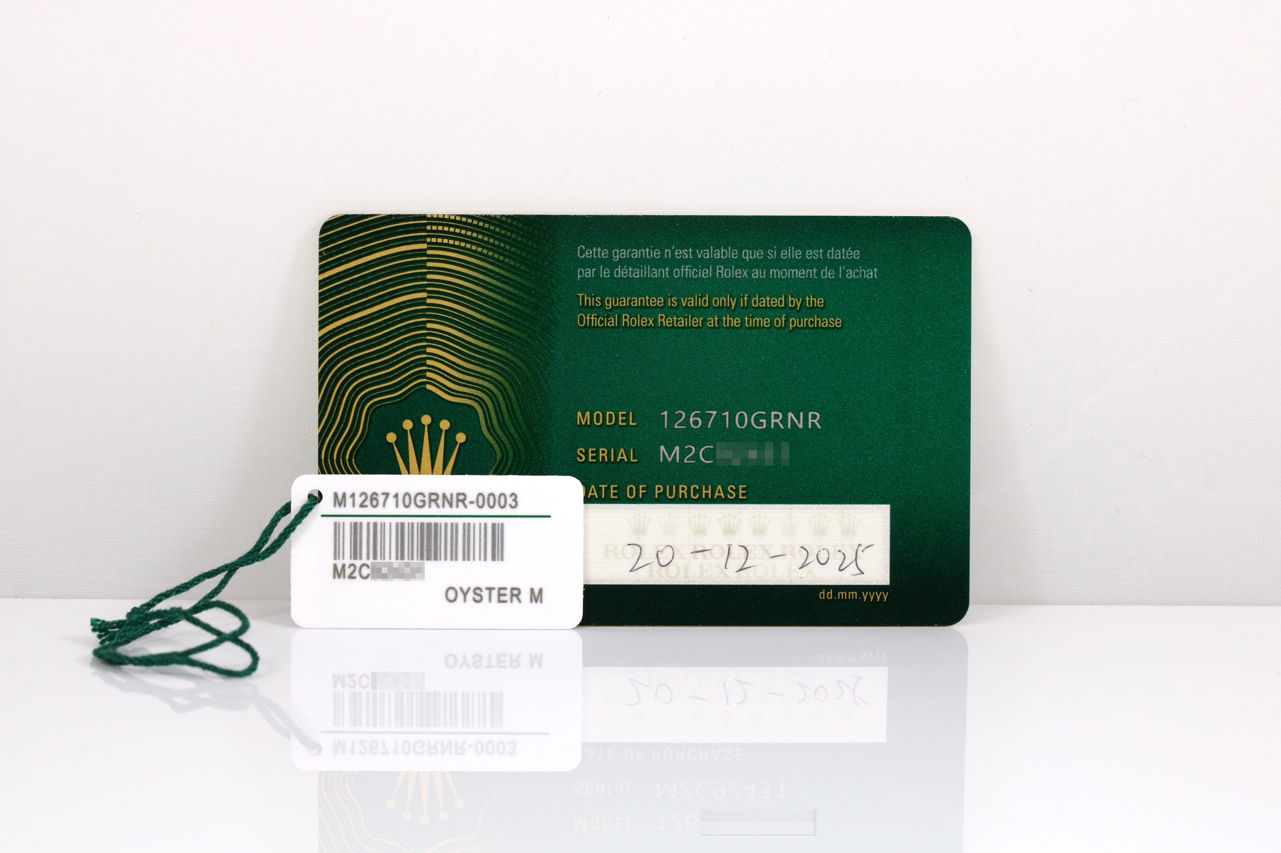 UNWORN / Partial Sticker 2025 Rolex GMT-MASTER II Jubilee - 126710GRNR (Bruce Wayne)