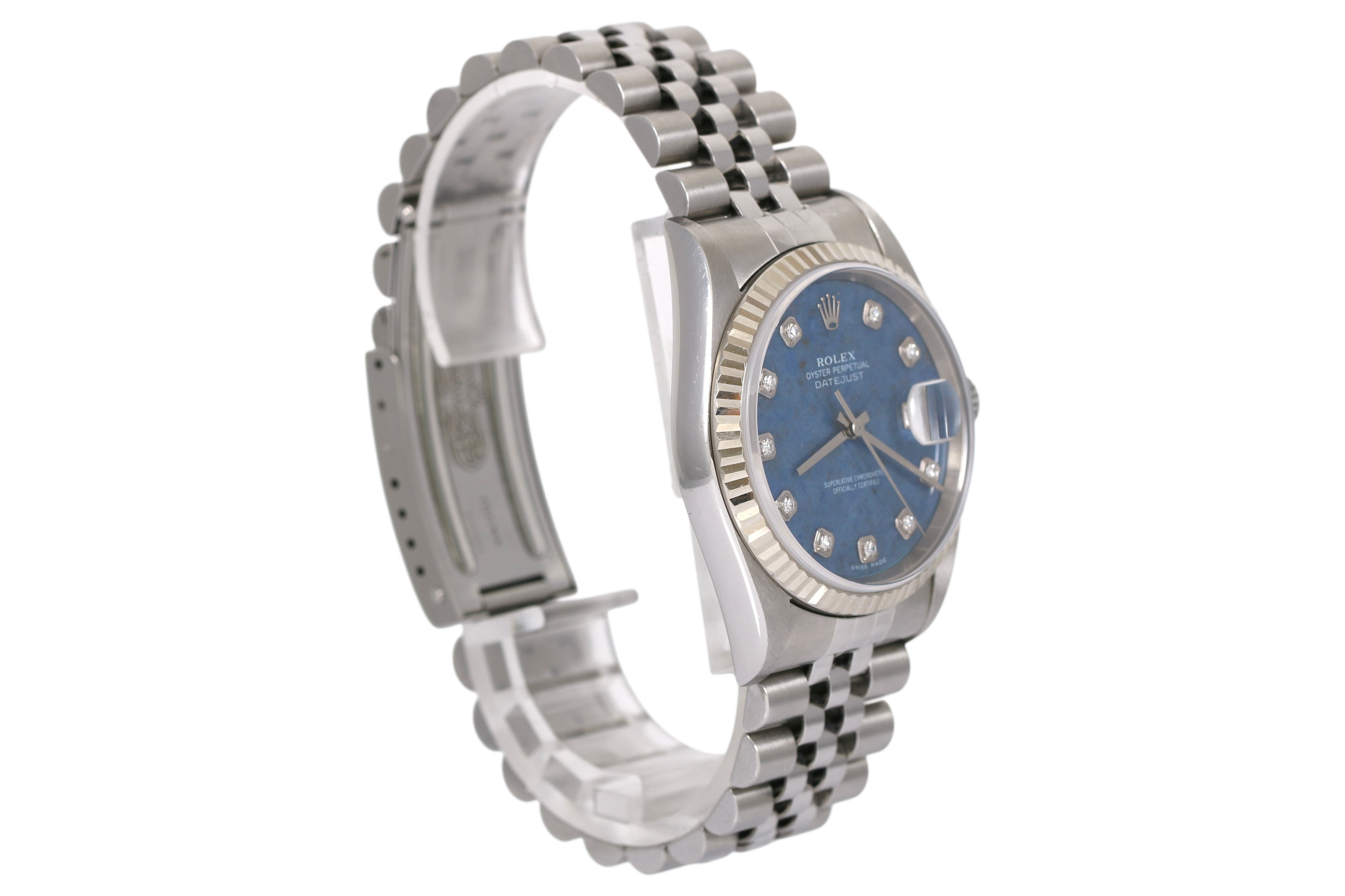 Unpolished 2001 Rolex Datejust 36mm No Holes Case - 16234 (Sodalite)