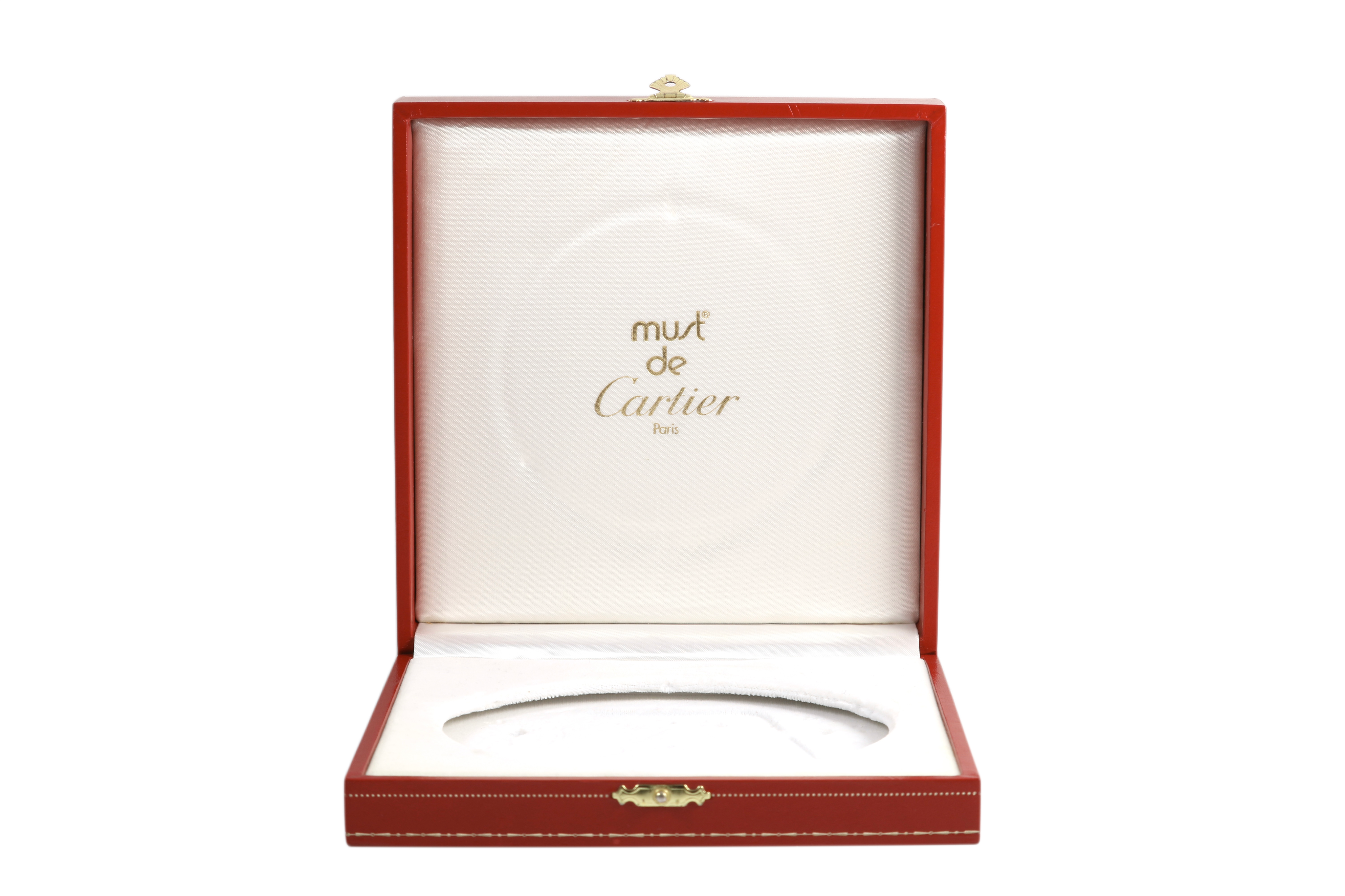 1980s Cartier Must de Cartier Paris Desk Clock 128.5mm - W0100006 (Champagne)