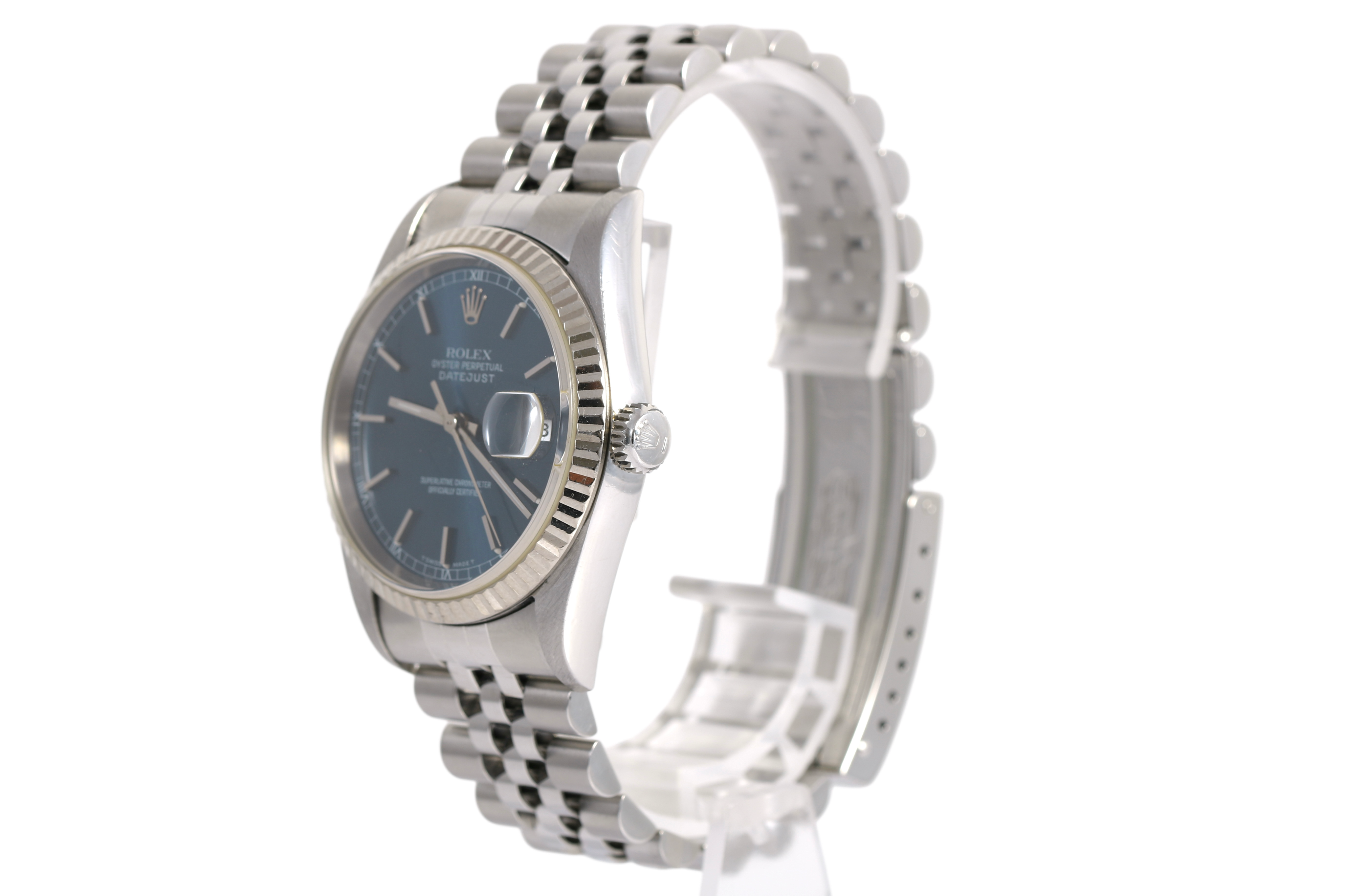 1994 Rolex Datejust 36mm No Holes Case - 16234 (Blue)