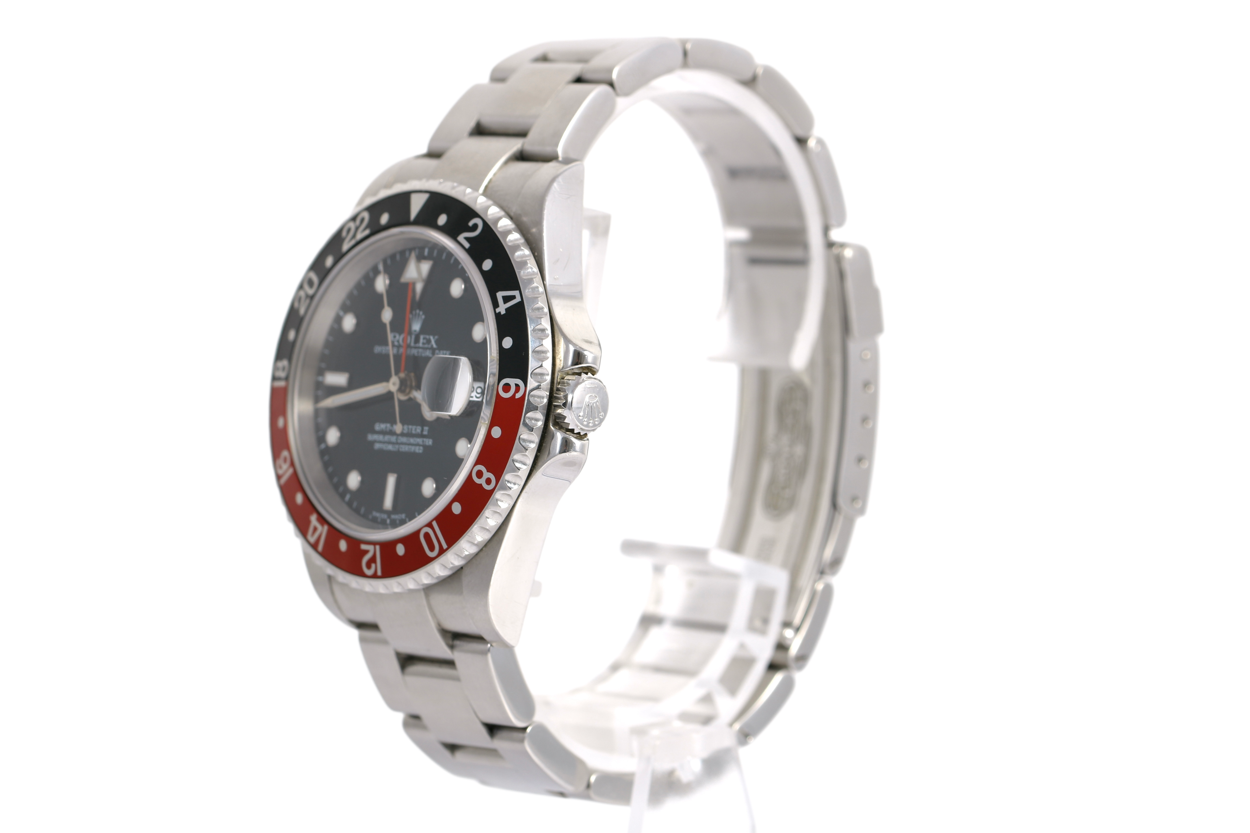 2004 Rolex GMT-Master II 40mm No Holes Case - 16710 (Coke)