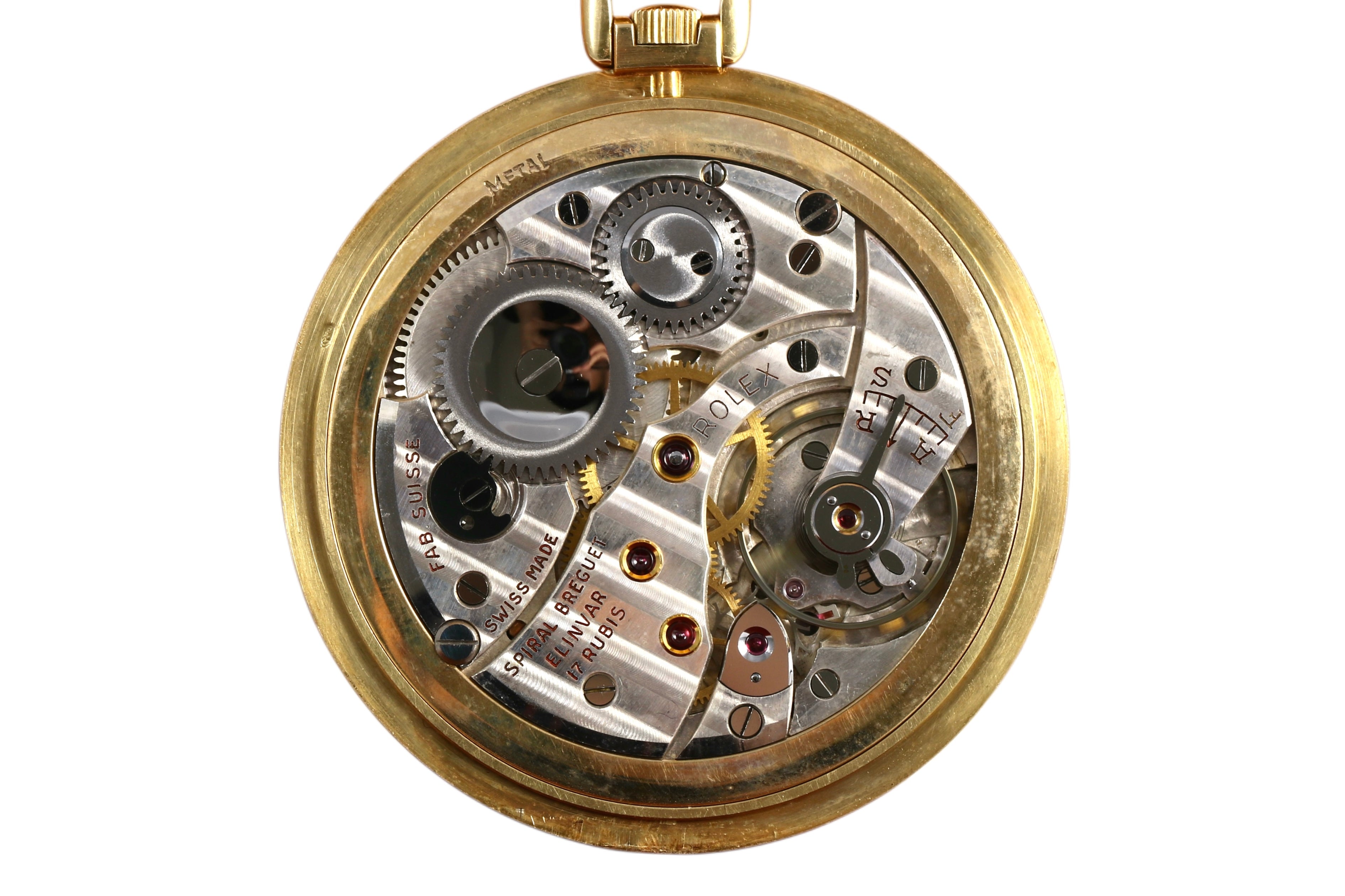 1953 Rolex Pocket Watch 18K YG 45mm 50.27 grams - 8618