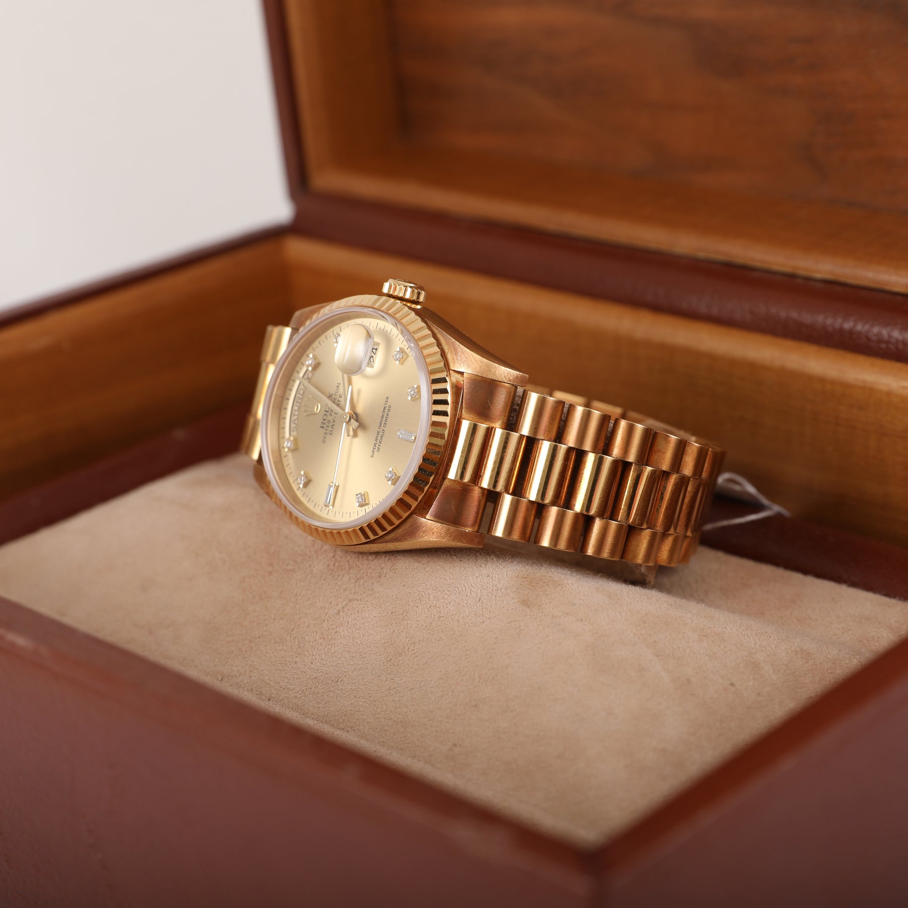 **UNPOLISHED** 1995 ROLEX 18238 Daydate 36mm with Box & Papers