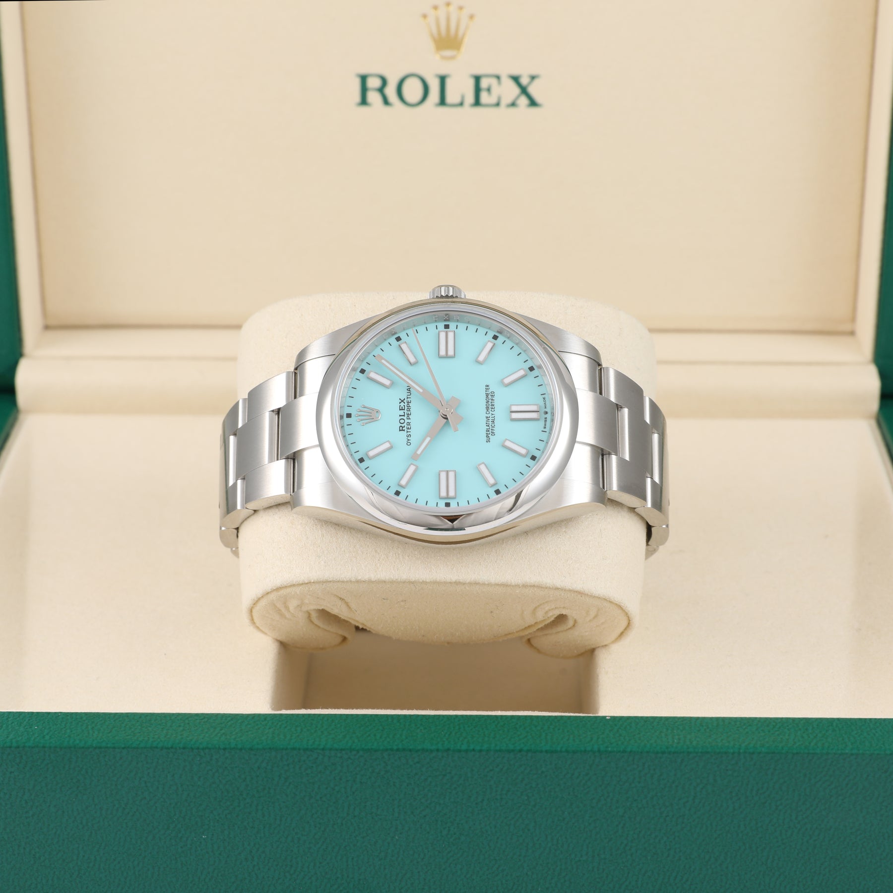 UNWORN 2021 ROLEX 124300 Oyster Perpetual 41mm Turquoise with Box & Papers