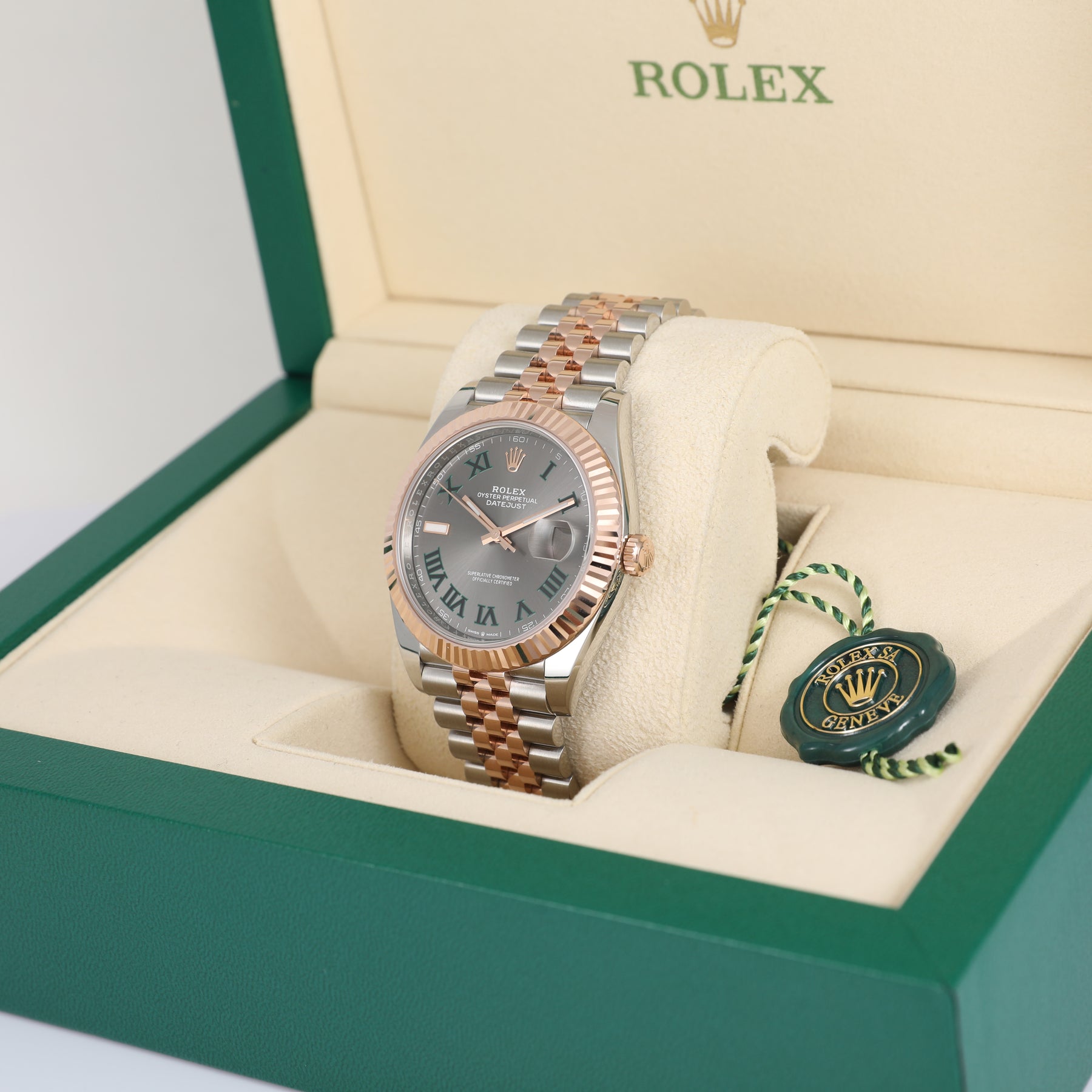 2022 ROLEX 126331 Datejust 41mm Wimbledon Dial with Box & Papers