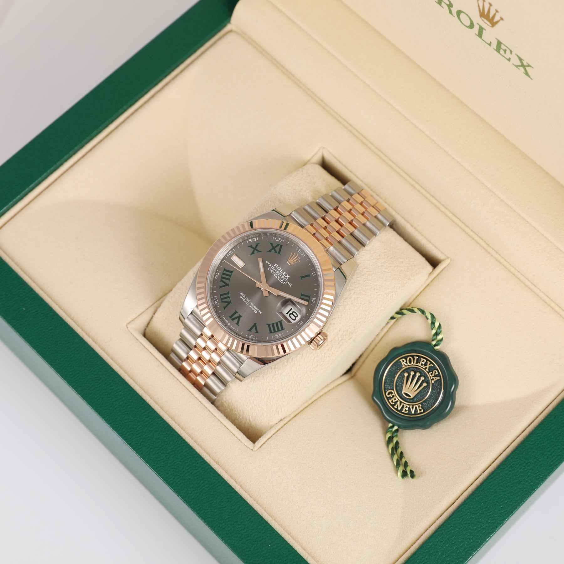 2022 ROLEX 126331 Datejust 41mm Wimbledon Dial with Box & Papers