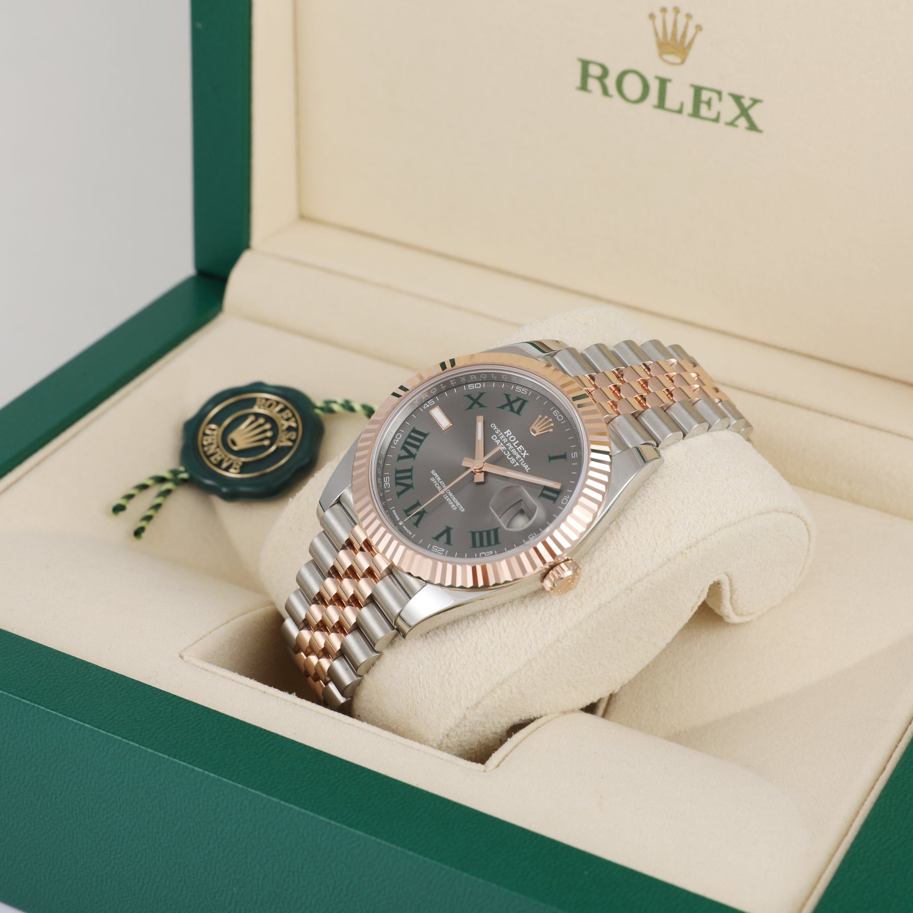 2022 ROLEX 126331 Datejust 41mm Wimbledon Dial with Box & Papers