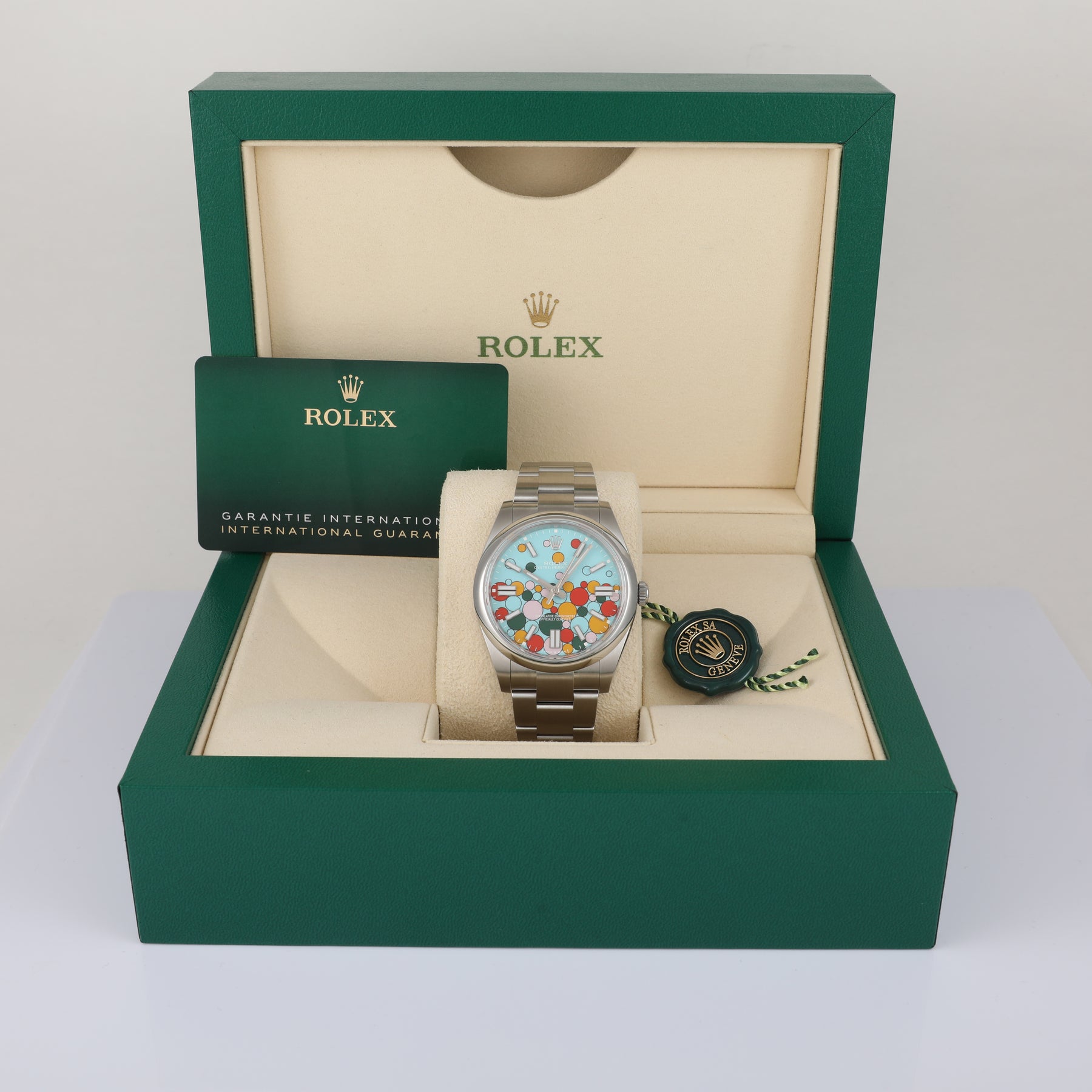 2024 ROLEX 124300 Oyster Perpetual 41mm Celebration Dial with Box & Papers
