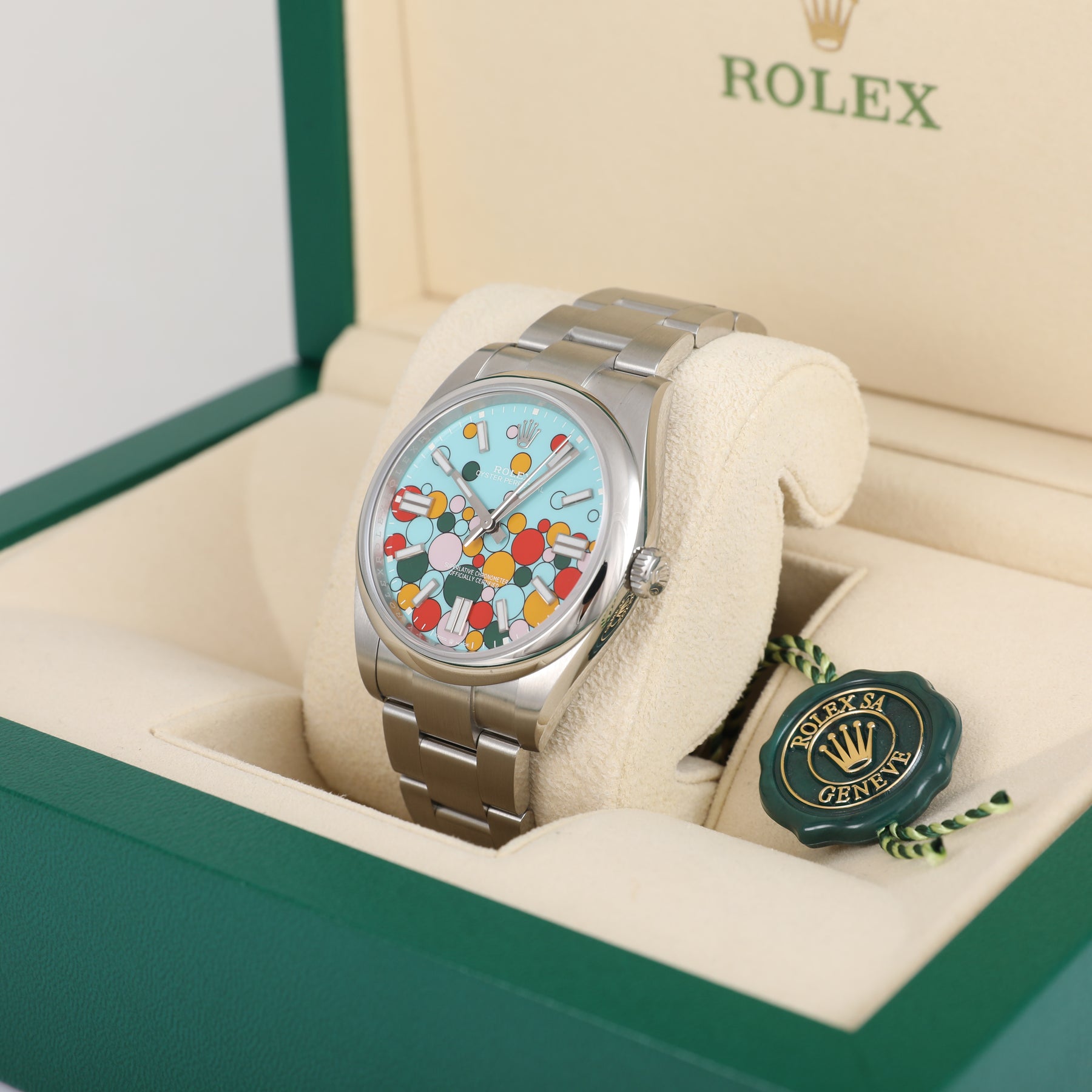 2024 ROLEX 124300 Oyster Perpetual 41mm Celebration Dial with Box & Papers