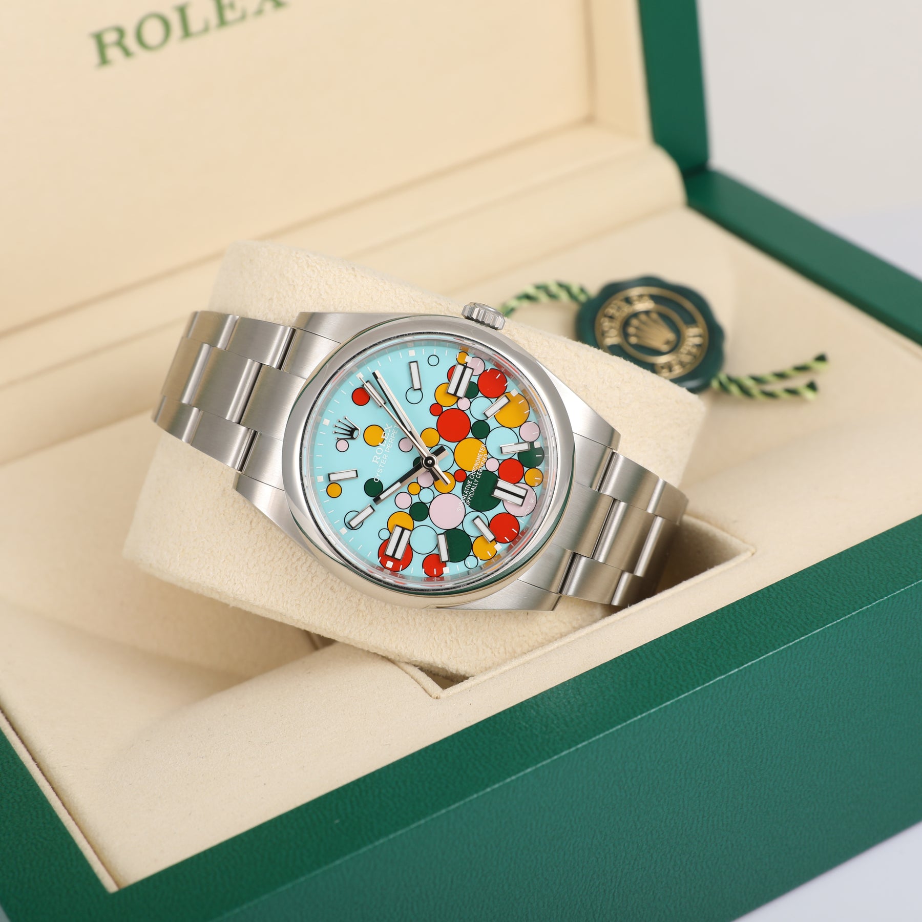 2024 ROLEX 124300 Oyster Perpetual 41mm Celebration Dial with Box & Papers