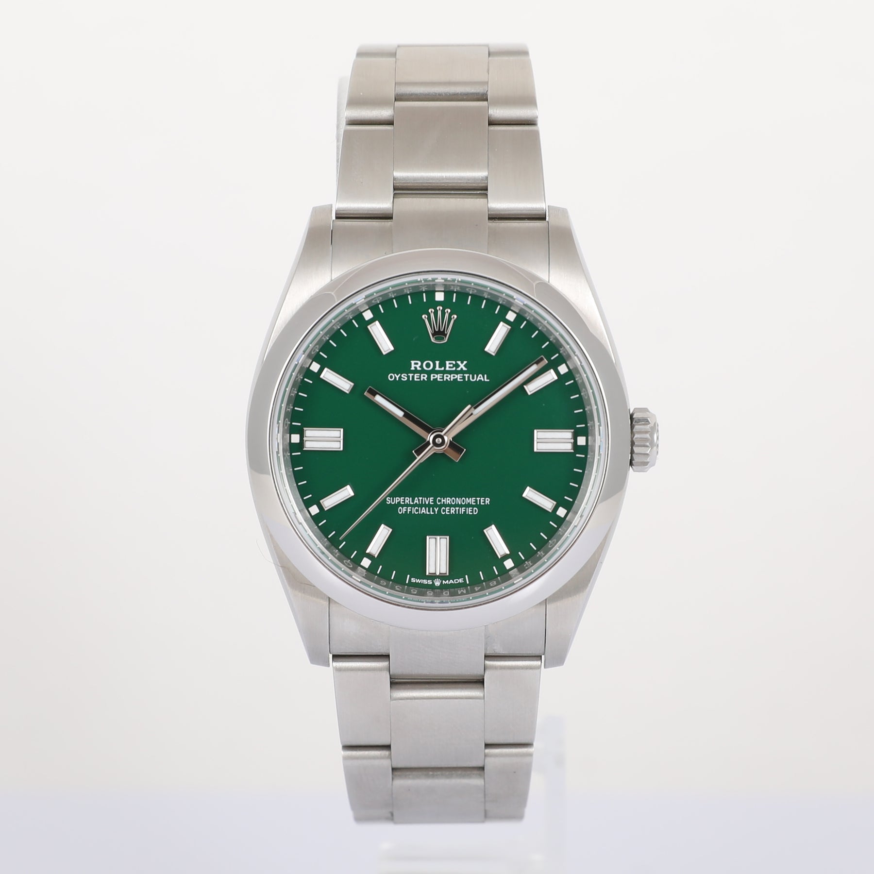 2024 ROLEX 126000 Oyster Perpetual 36mm Green with Box & Papers