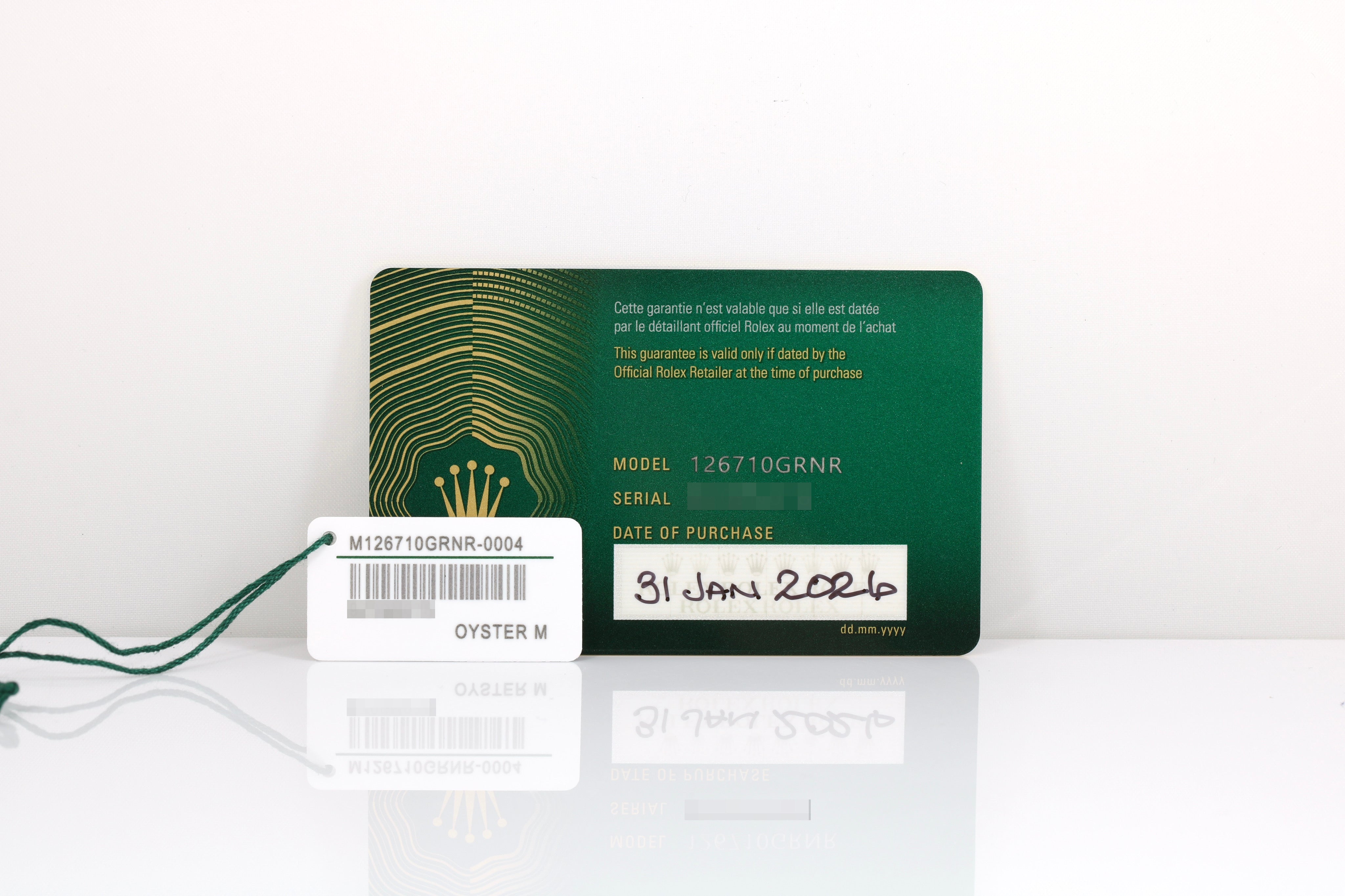 UNWORN 2026 Rolex GMT-Master II - 126710GRNR (Bruce Wayne)