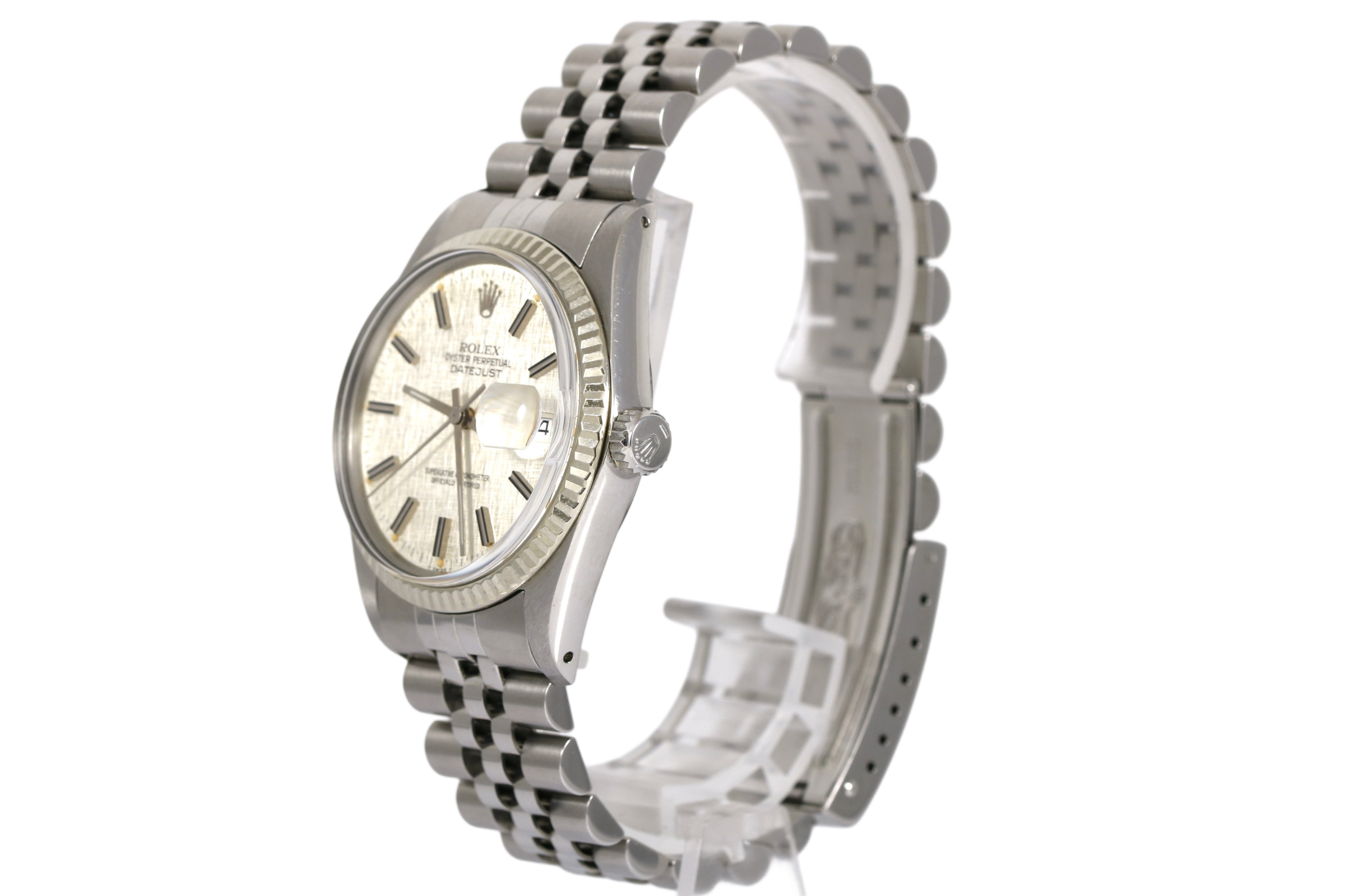 1981 Rolex Datejust 36mm Patina Lume - 16014 (Silver Linen)