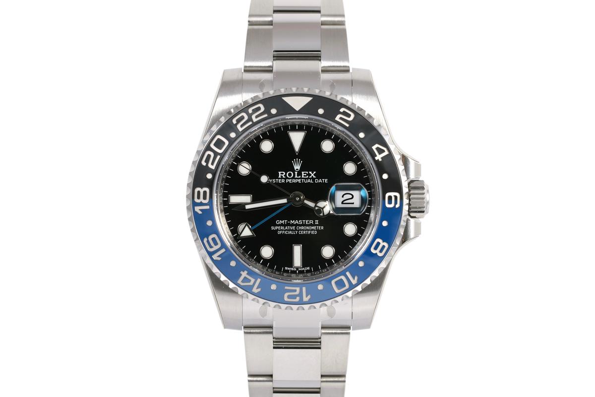 NOS Full Stickered 2018 Rolex GMT-Master II 40mm - 116710BLNR (Batman)