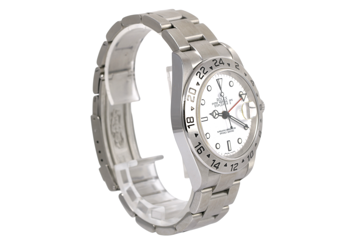 2004 Rolex Explorer II 40mm No Holes Case - 16570 (Polar)
