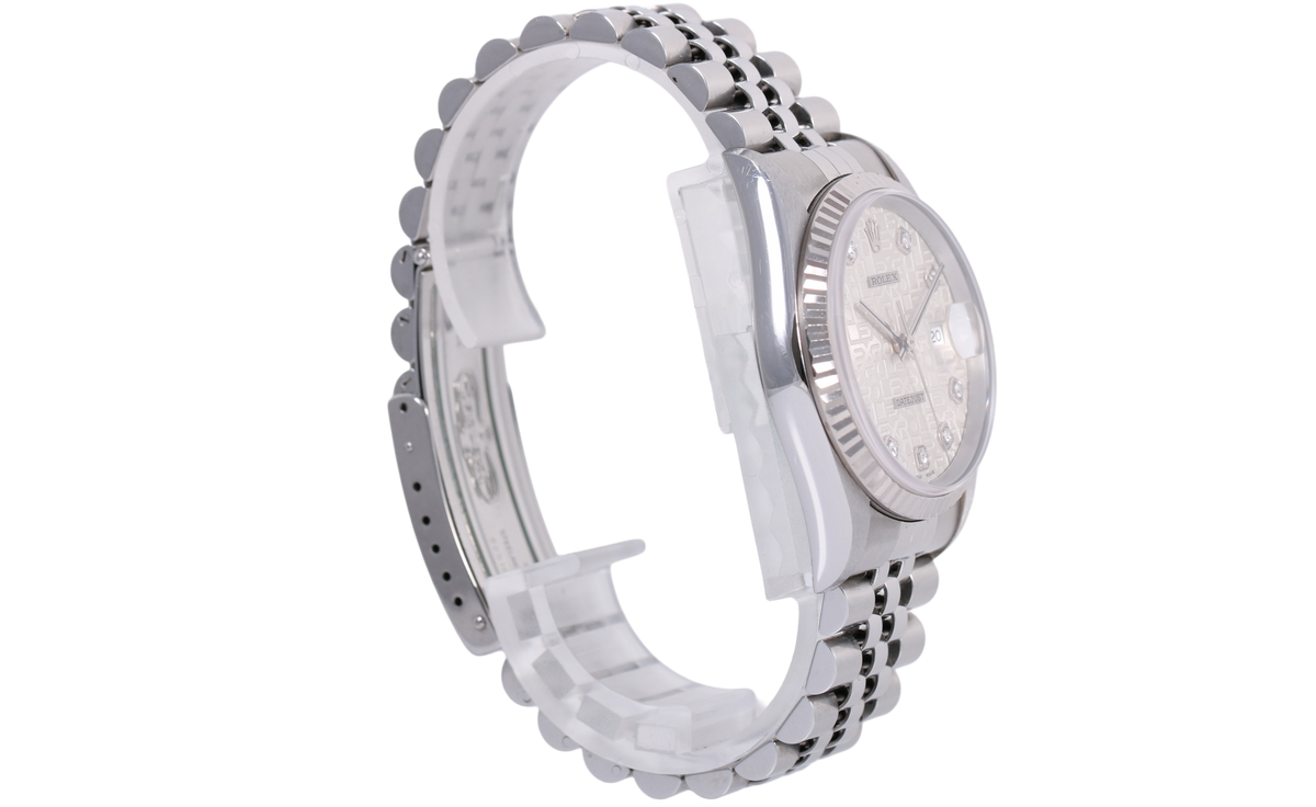 1994 Rolex Datejust 36mm - 16234G (Factory Silver Computer Diamond)