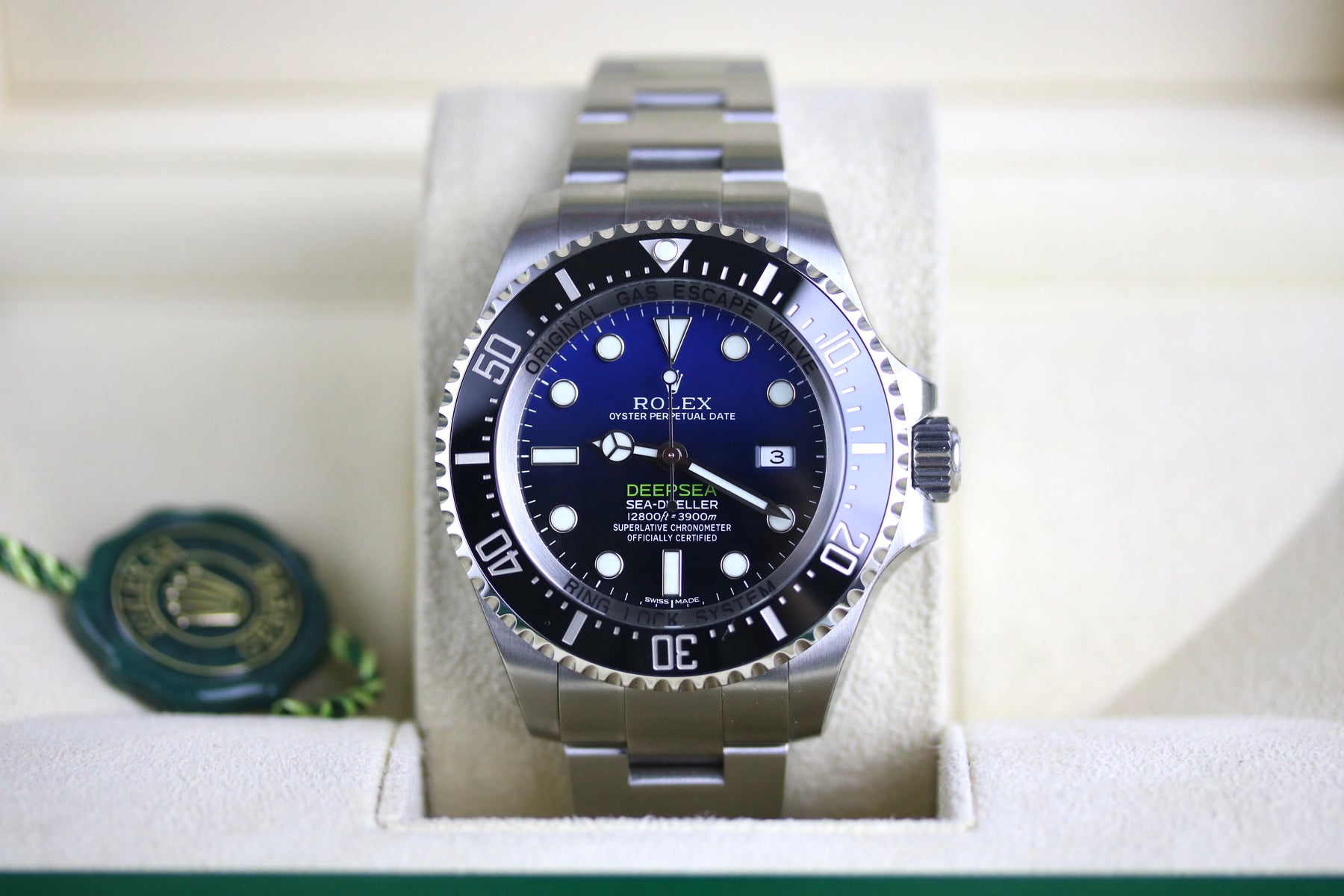 NOS FULL STICKER 2015 ROLEX 116660 Deepsea D-Blue with Box & Papers