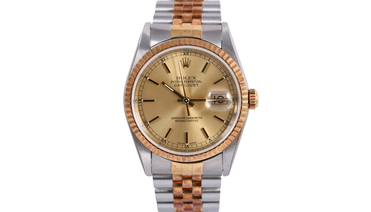 Caseback Stickered 2000 Rolex Datejust 36mm - 16233 (Champagne)