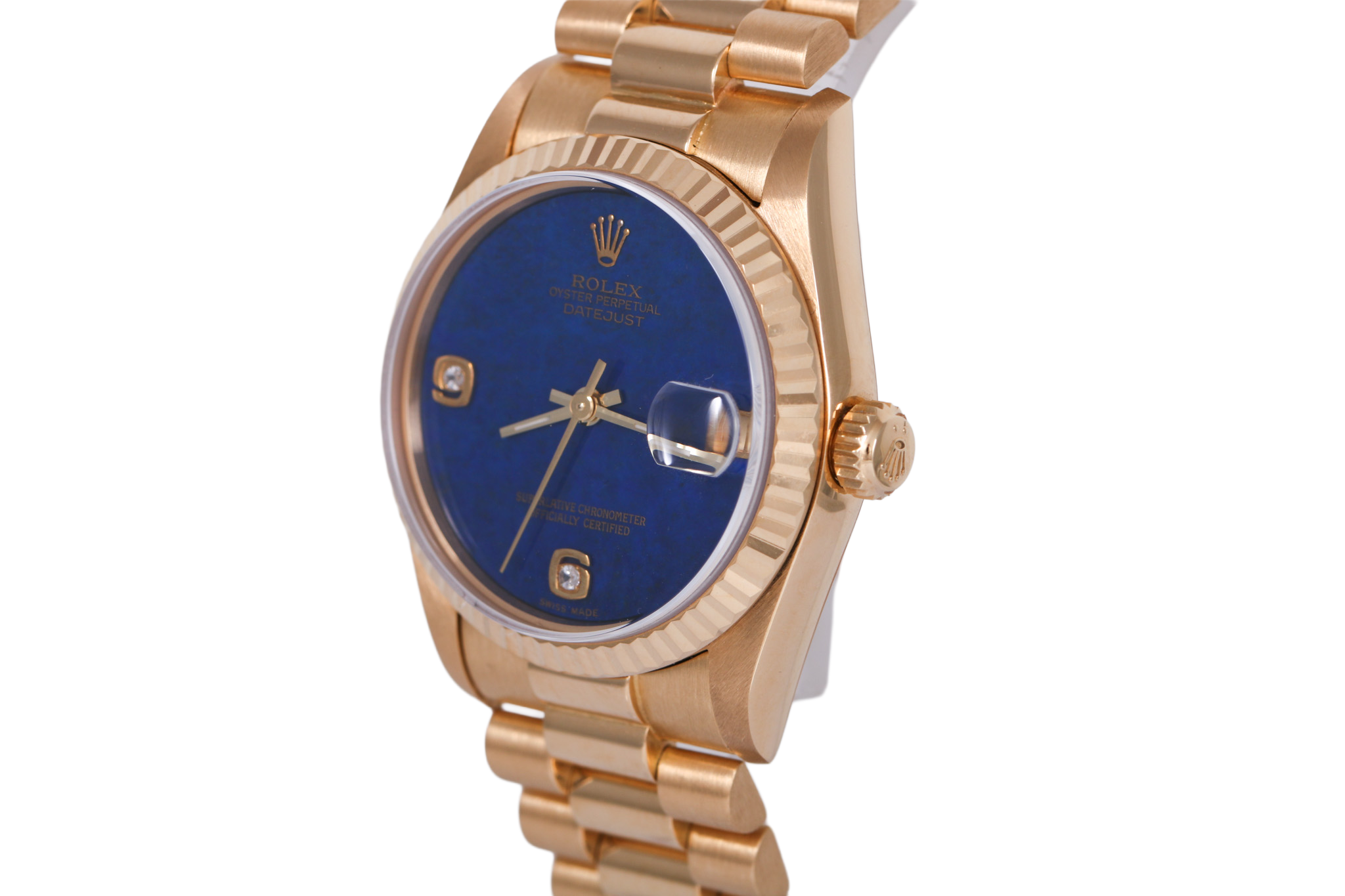 1986 Rolex Datejust 31mm 18K Yellow Gold - 68278 (Factory Lapis Lazuli)