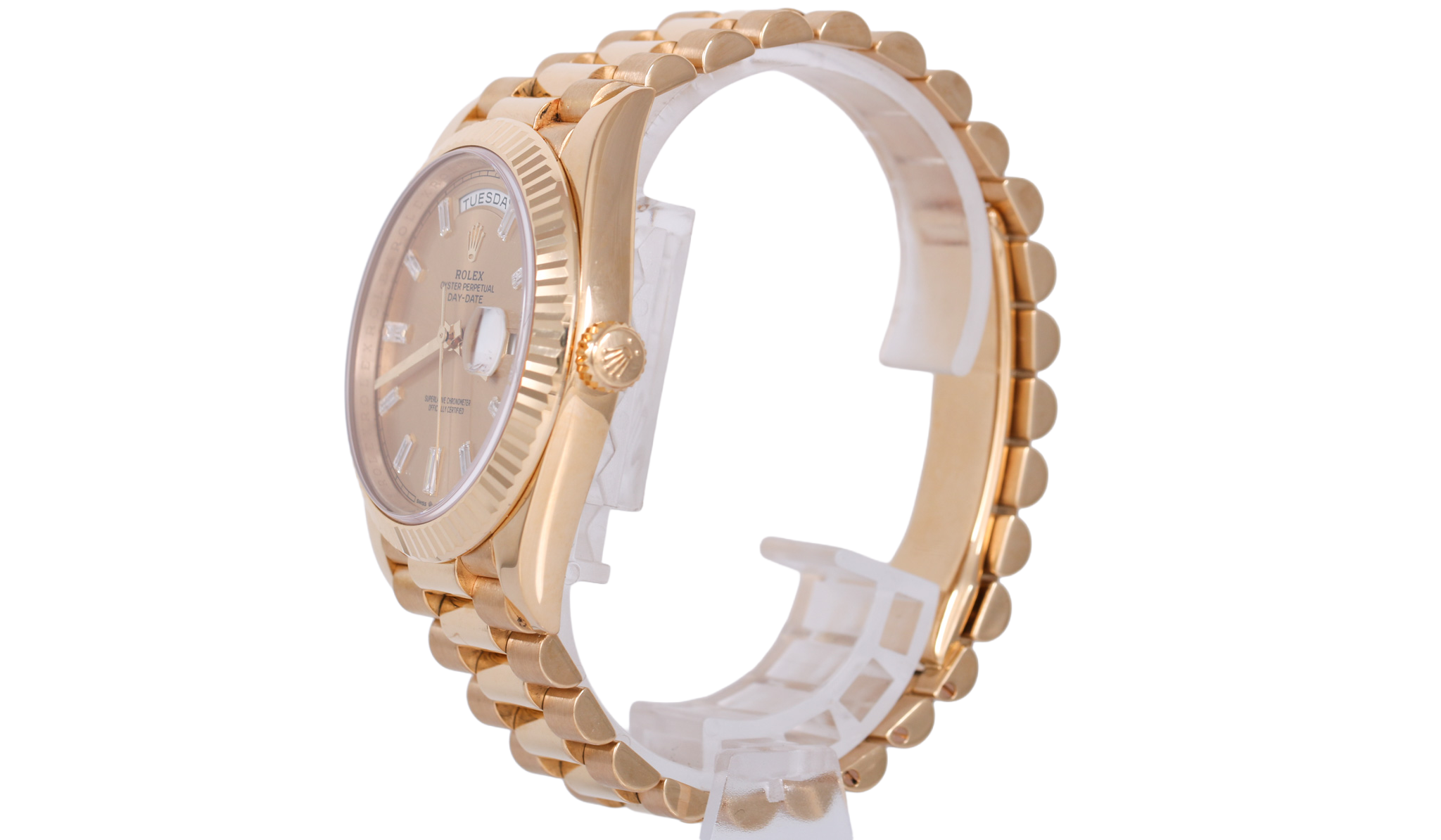 Rolex Day-Date 40mm - 228238 (Factory Champagne Baguette Diamond)