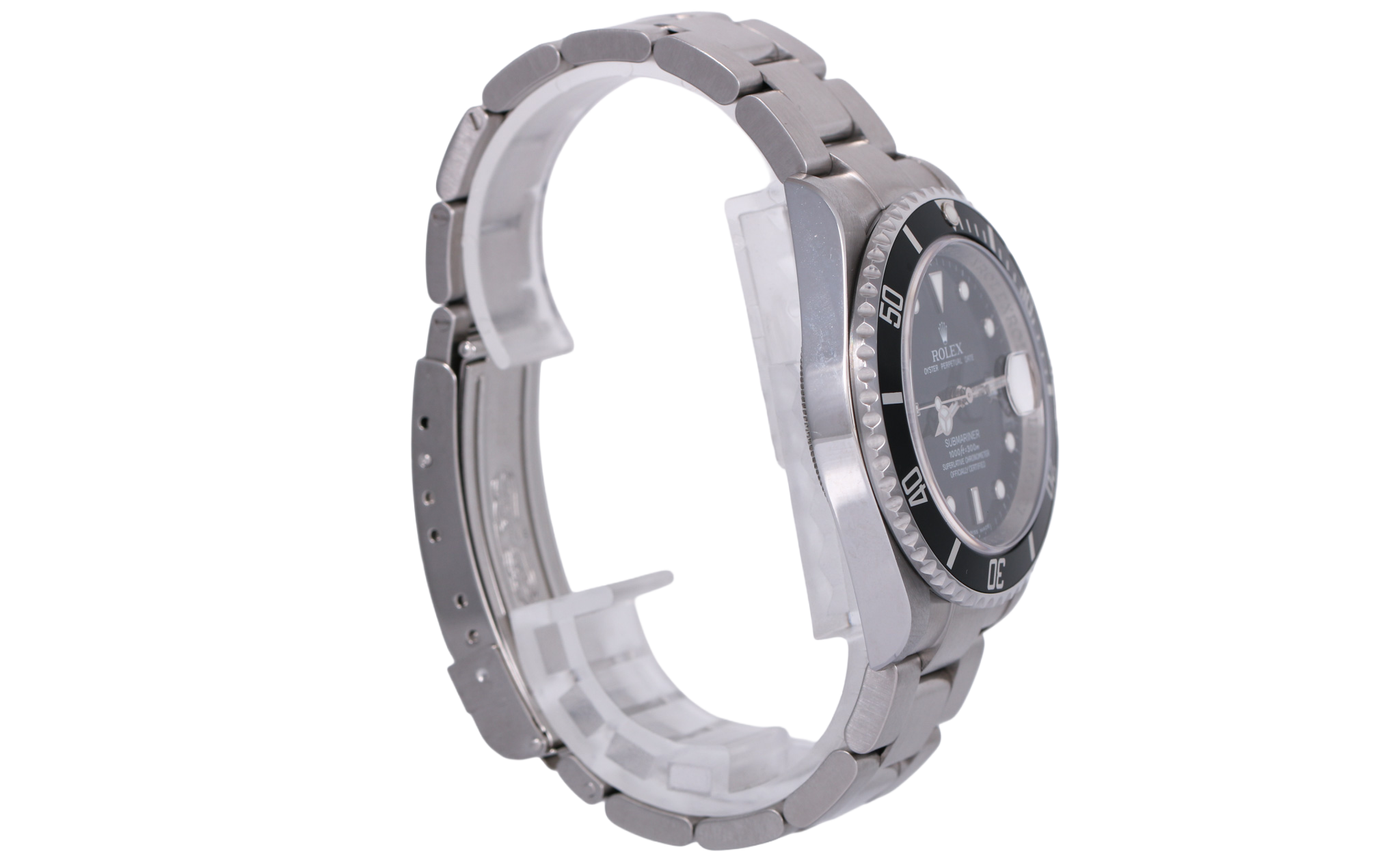 2008 Rolex Submariner Date No Holes Case- 16610 (Inner Bezel Engraved)