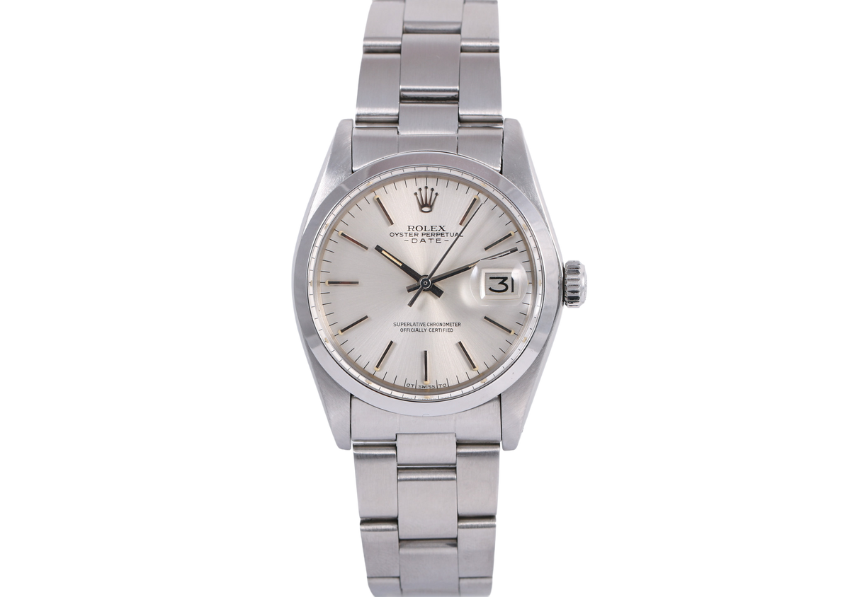 1973 Rolex Oyster Perpetual Date 34mm - 1500 (Silver/Sigma)