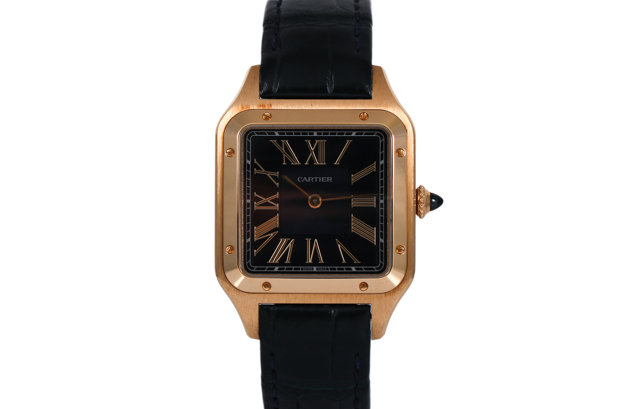 2024 Cartier Santos Dumont 18K YG Large Model 31.4mm - WGSA0077 (Blue)