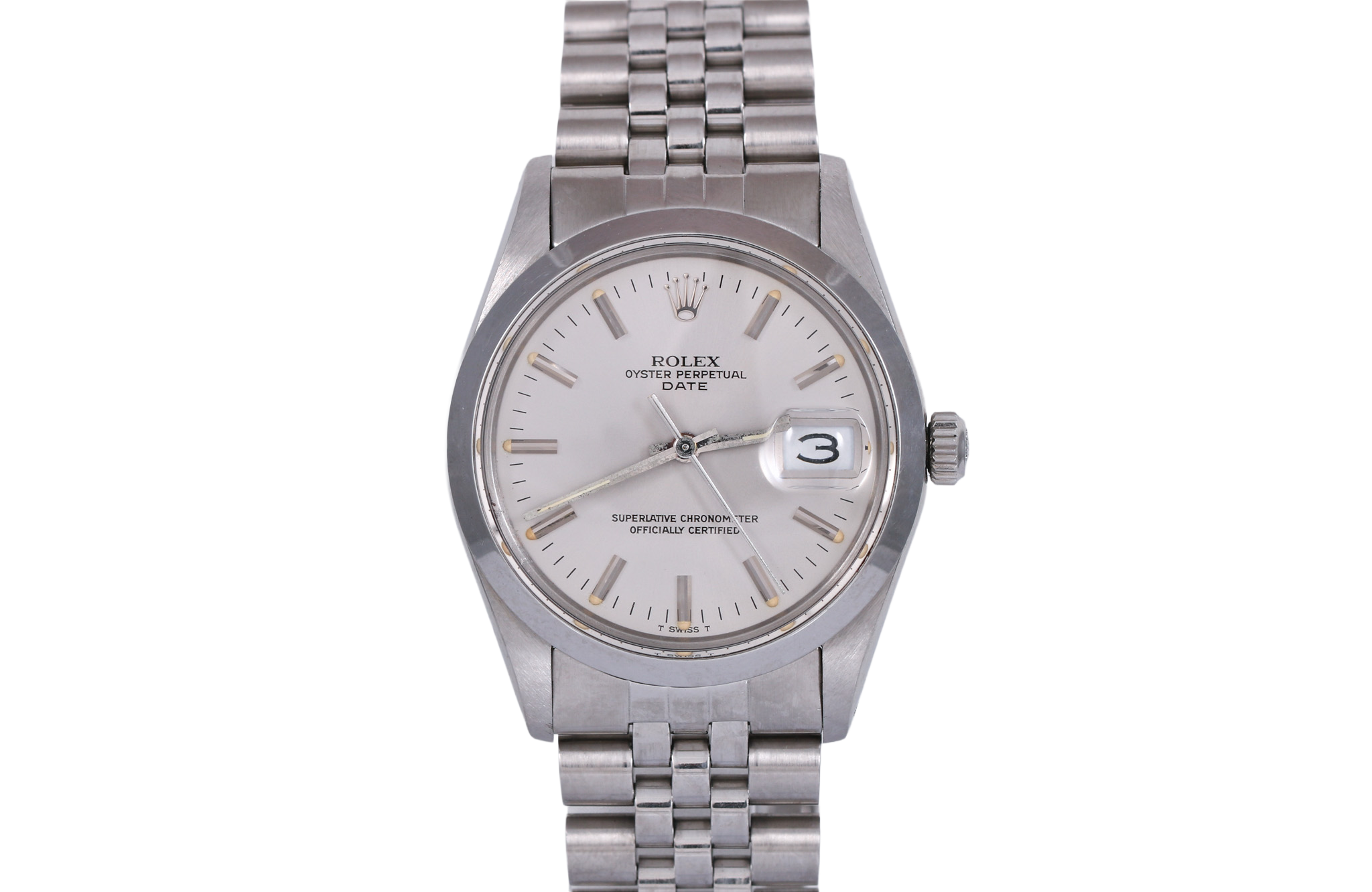 1981 Rolex Oyster Perpetual Date 34mm Jubilee - 15000 (Silver)