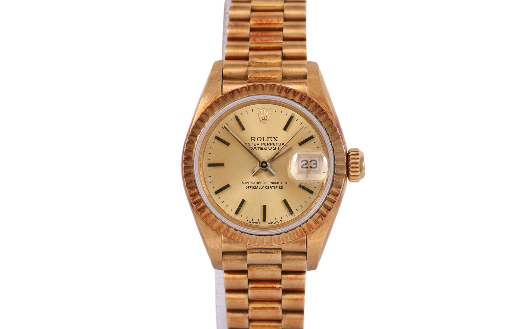 1990 Datejust 26mm 18K Yellow Gold - 69178 (Champagne)