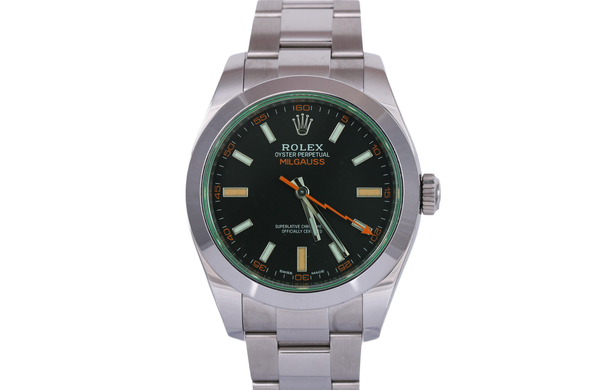 2022 Rolex Milgauss Green Sapphire - 116400GV (Black)