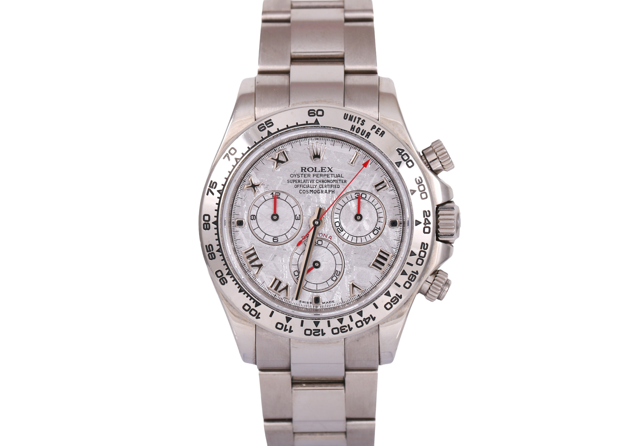 2005 Rolex Daytona 18K White Gold - 116509 (Meteorite)