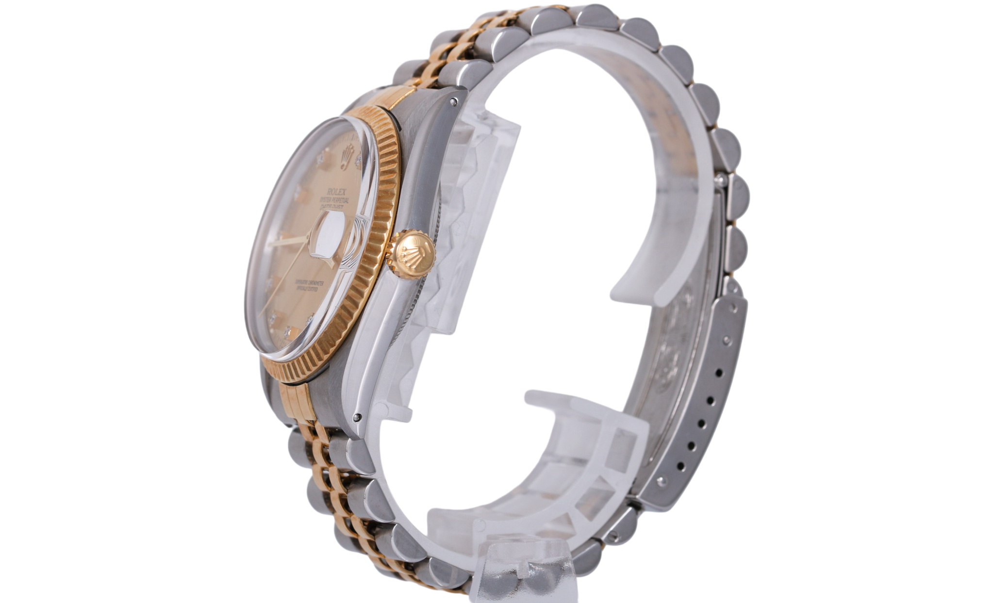 1987 Rolex Datejust 36mm - 16013G (Factory Champagne Diamond)
