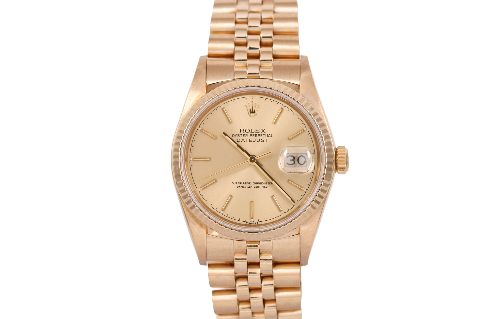 1985 Rolex Datejust 36mm - 16018 (Champagne)