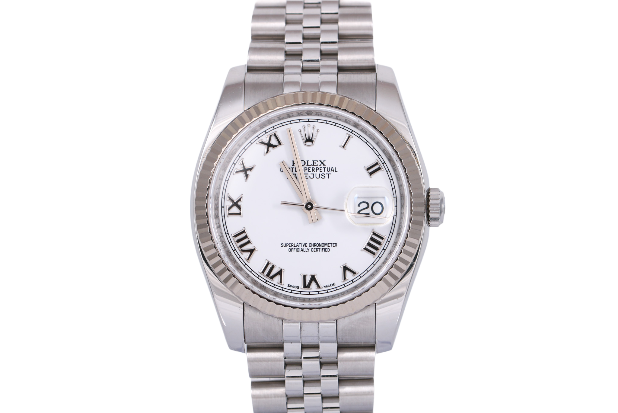2013 Rolex Datejust 36mm Super Jubilee - 116234 (White Roman)