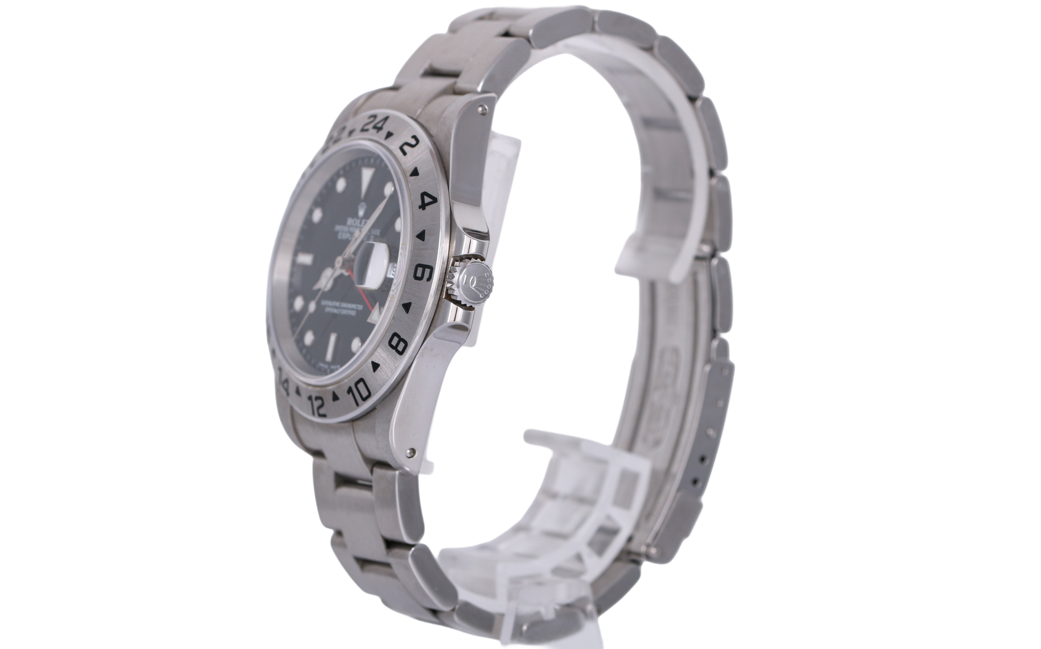 2001 Rolex Explorer II 40mm Solid End Links - 16570 (Black)