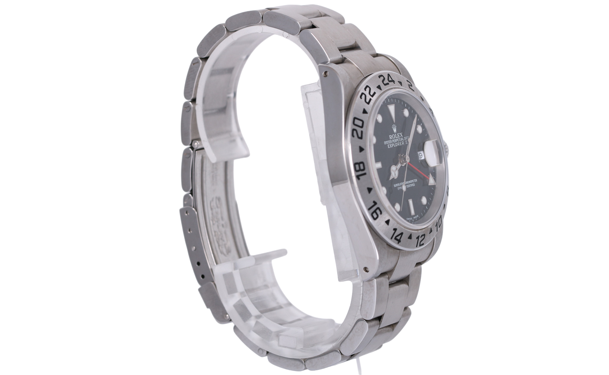 2001 Rolex Explorer II 40mm Solid End Links - 16570 (Black)