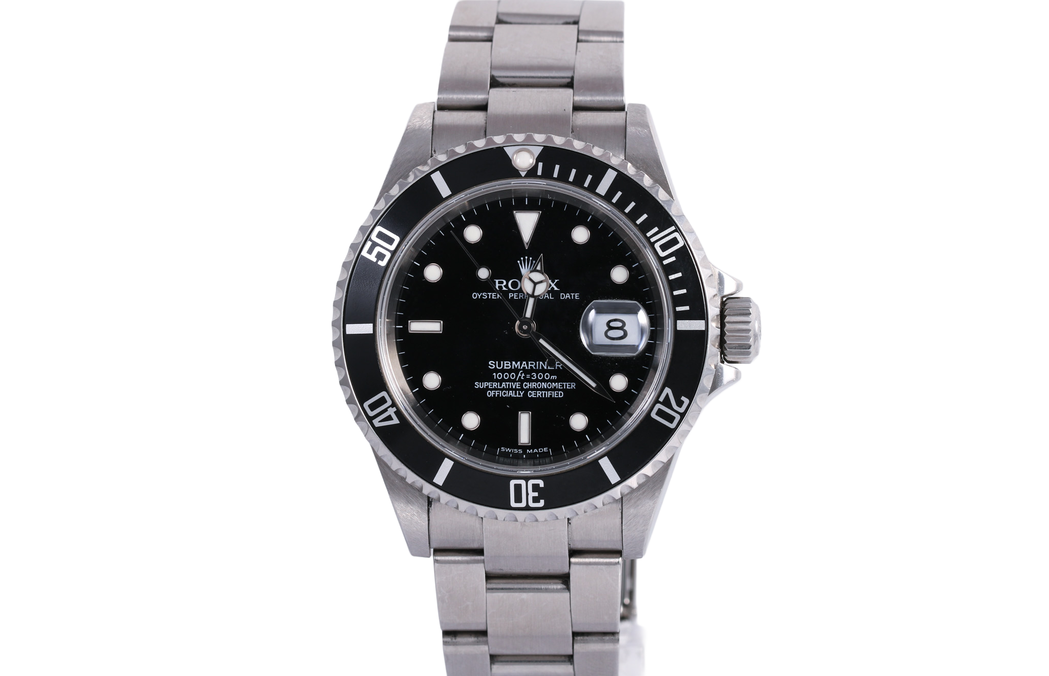 2006 Rolex Submarine Date 40mm No Holes Case - 16610 (Black)