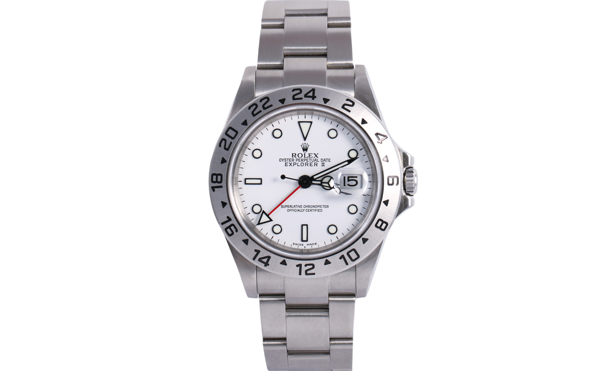 2005 Rolex Explorer II 40mm No Holes Case - 16570 (White)