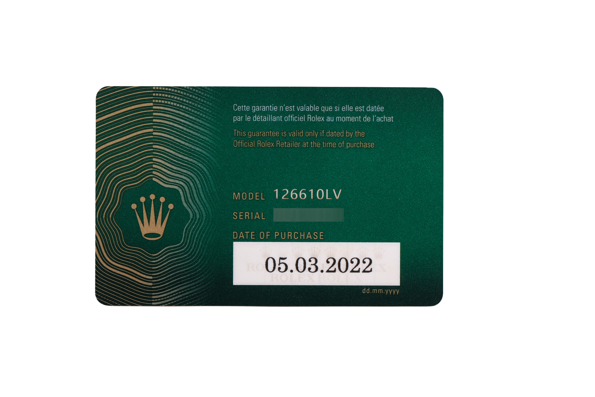 2022 Rolex Submariner Date 40mm - 126610LV (Starbucks)