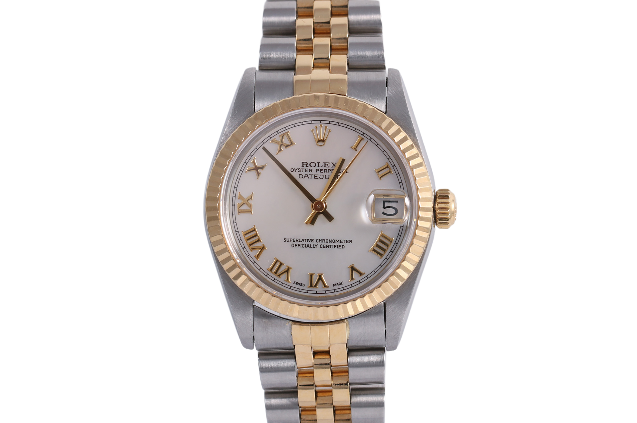1994 Rolex Datejust 31mm - 68273 (White MOP Roman)