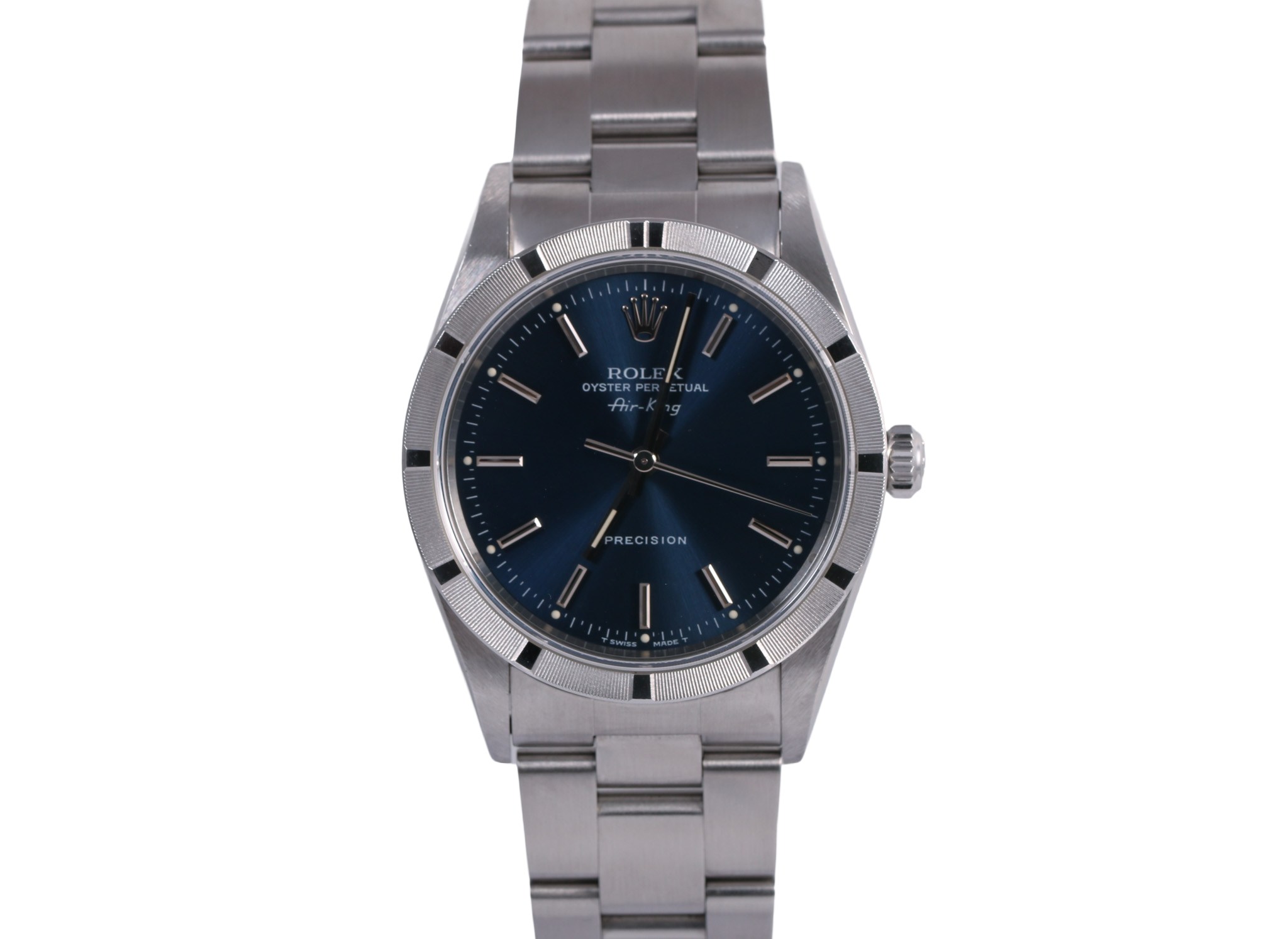 1997 Rolex Air-King 34mm No Holes Case - 14010 (Blue)