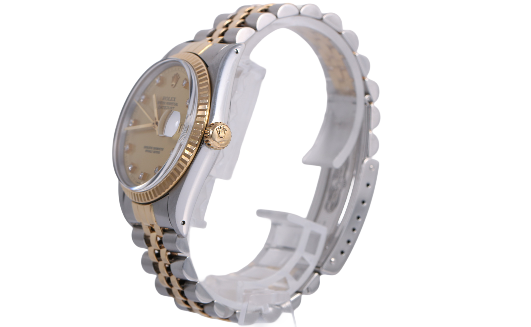 1985 Rolex Datejust 36mm - 16013 (Factory Champagne Diamond)