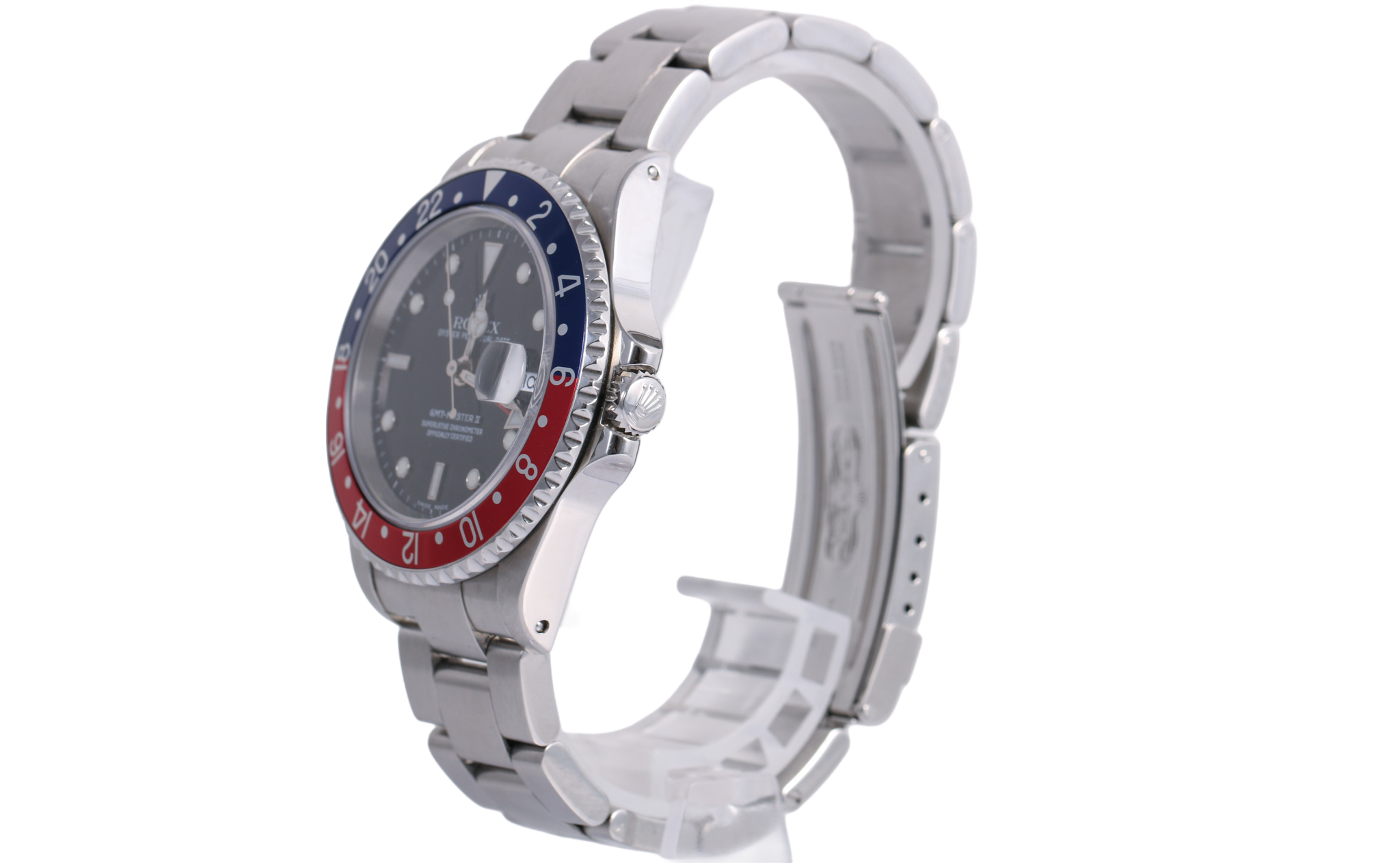 2000 Rolex GMT-Master II 40mm Solid End Links - 16710 (Pepsi)
