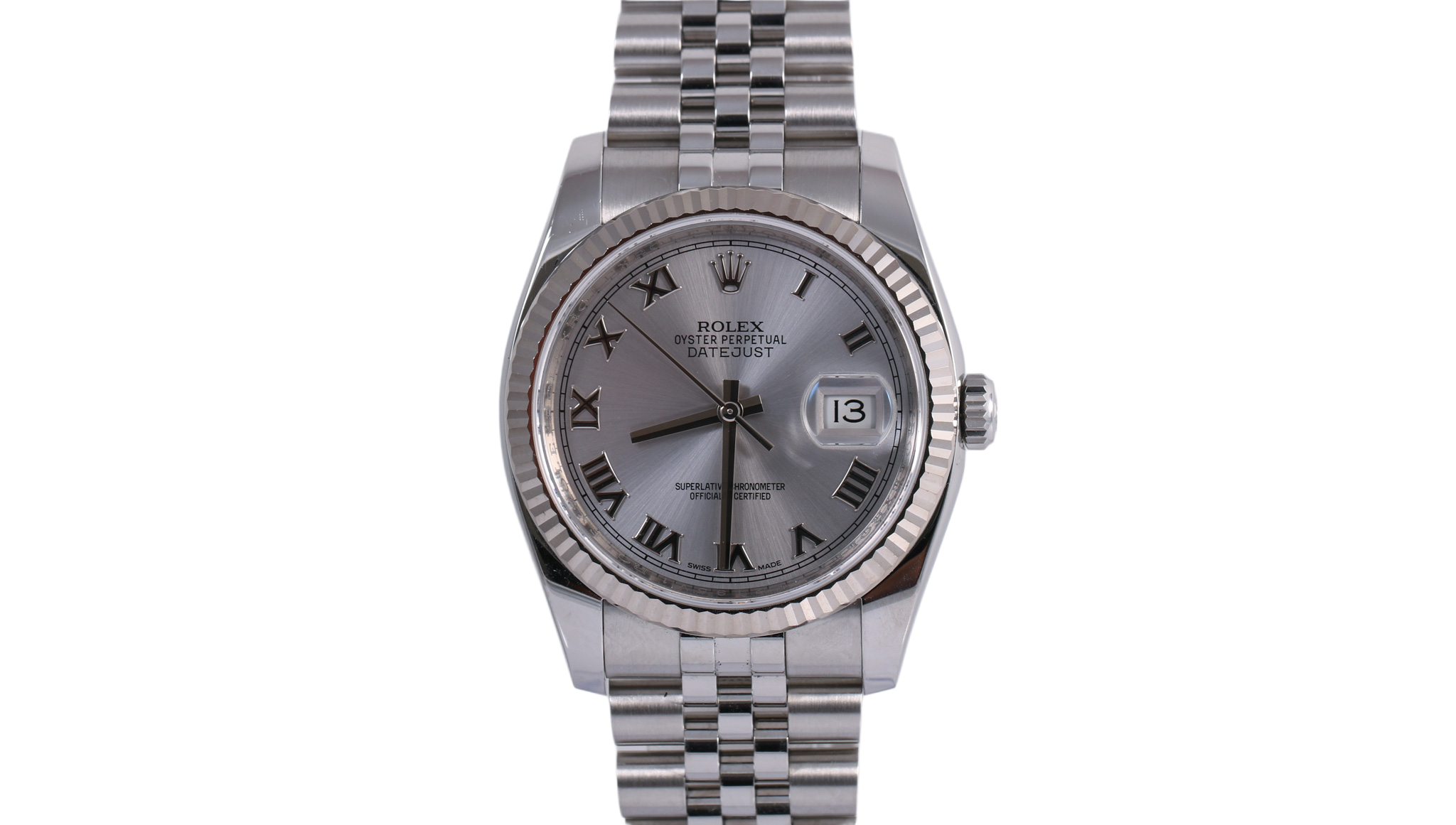 2010s Rolex Datejust 36mm Super Jubilee - 116234 (Silver Roman)