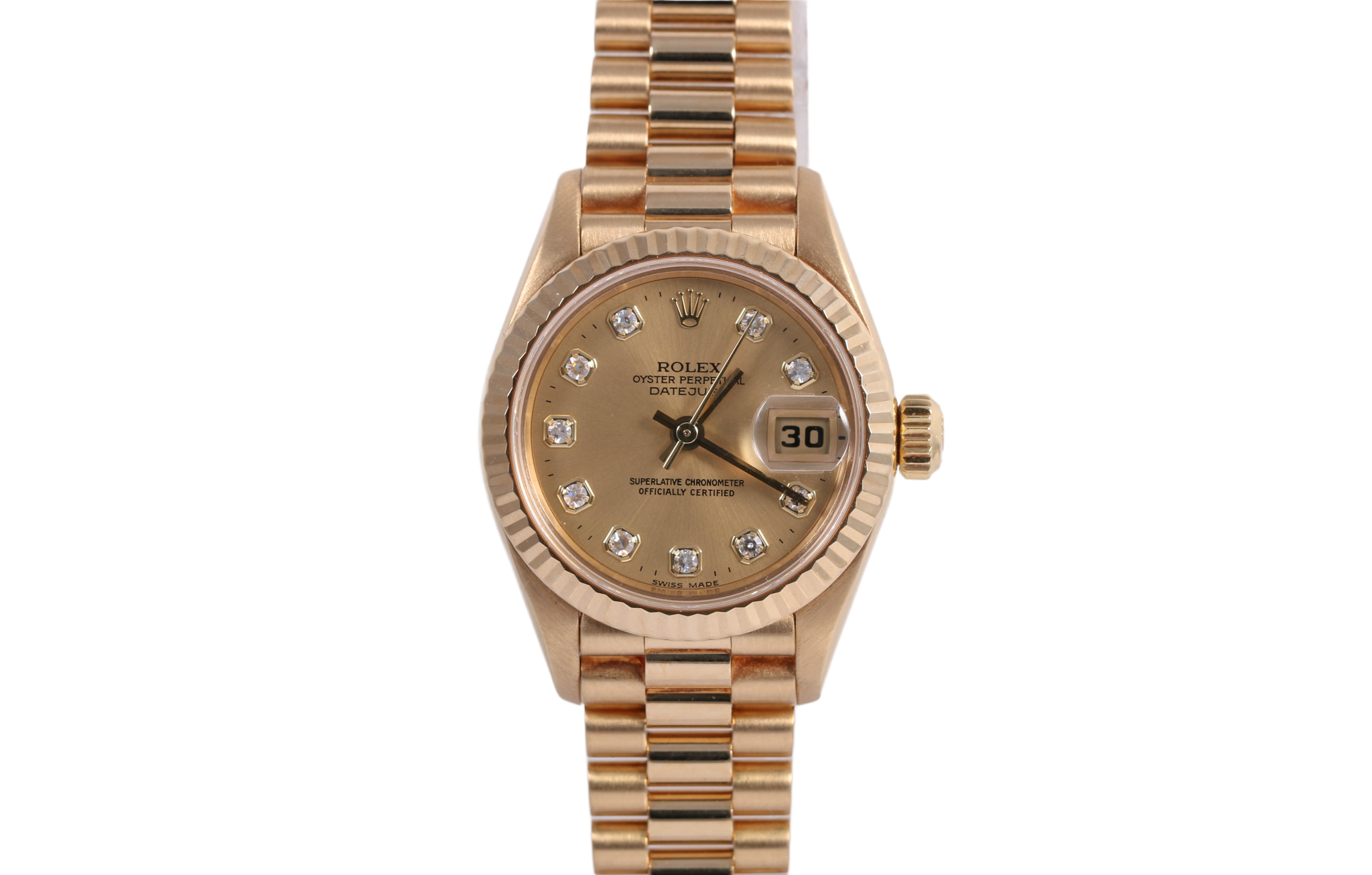 1997 Rolex Datejust 26mm - 79178G (Factory Champagne Diamond)