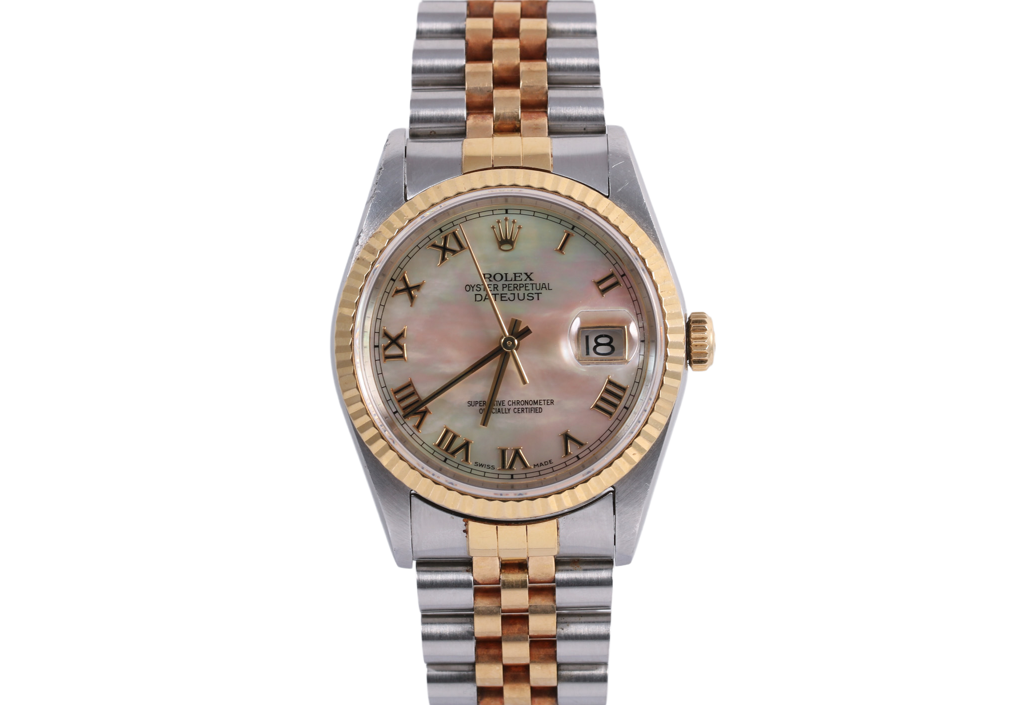 1994 Rolex Datejust 36mm - 16233NR (White Roman MOP)