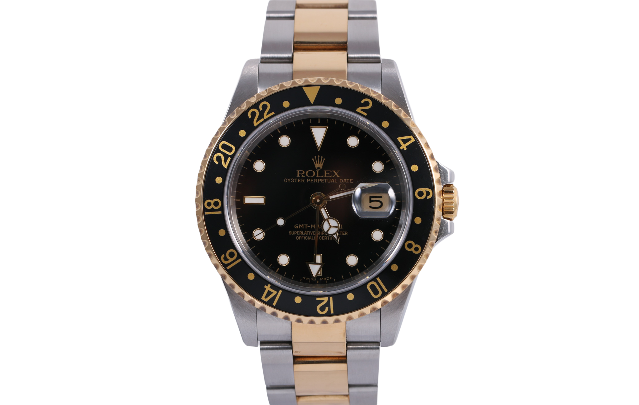 2004 Rolex GMT-Master II 40mm No Holes Case - 16713 (Black)
