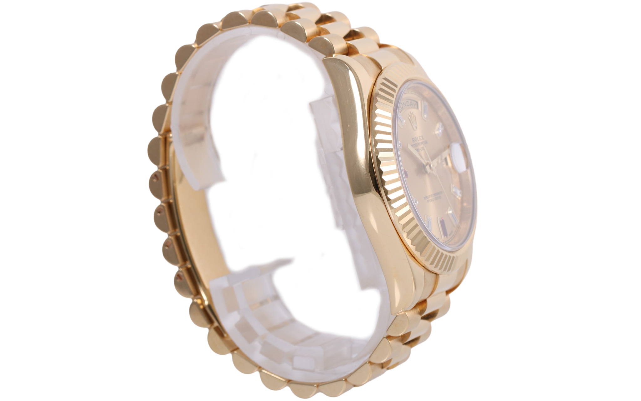 2013 Rolex Day-Date 41mm - 218238 (Factory Champagne Diamond/Ruby)