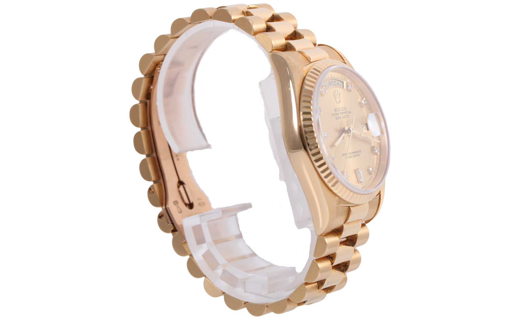 1990 Rolex Day-Date 36mm - 18238 (Factory Champage Diamond)